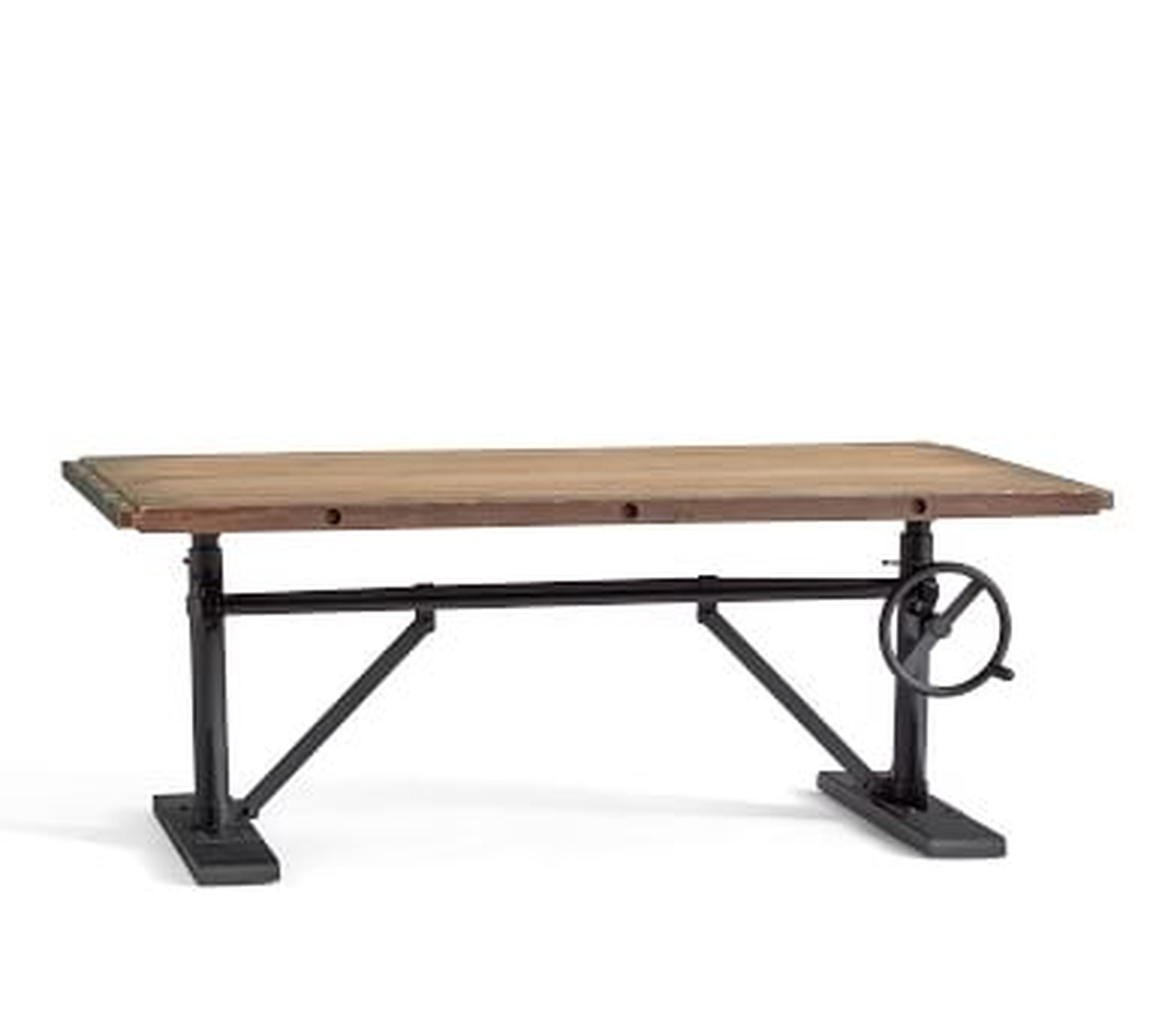 Pittsburgh Crank Coffee Table, Washed Pine, 48"L - Pottery Barn