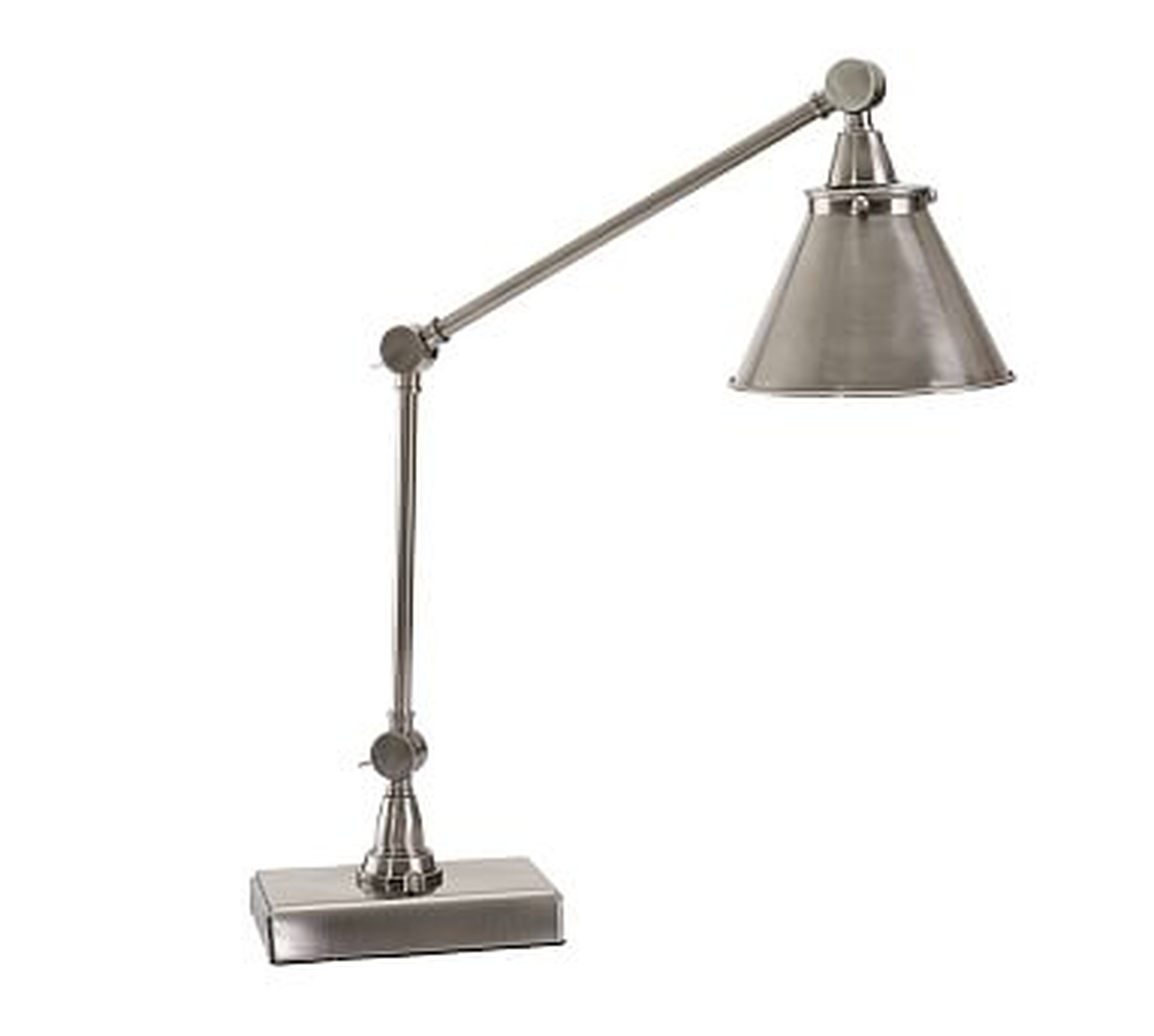 CFL Architect's Task Smart Technology(TM) Table Lamp, Antique Silver finish - Pottery Barn