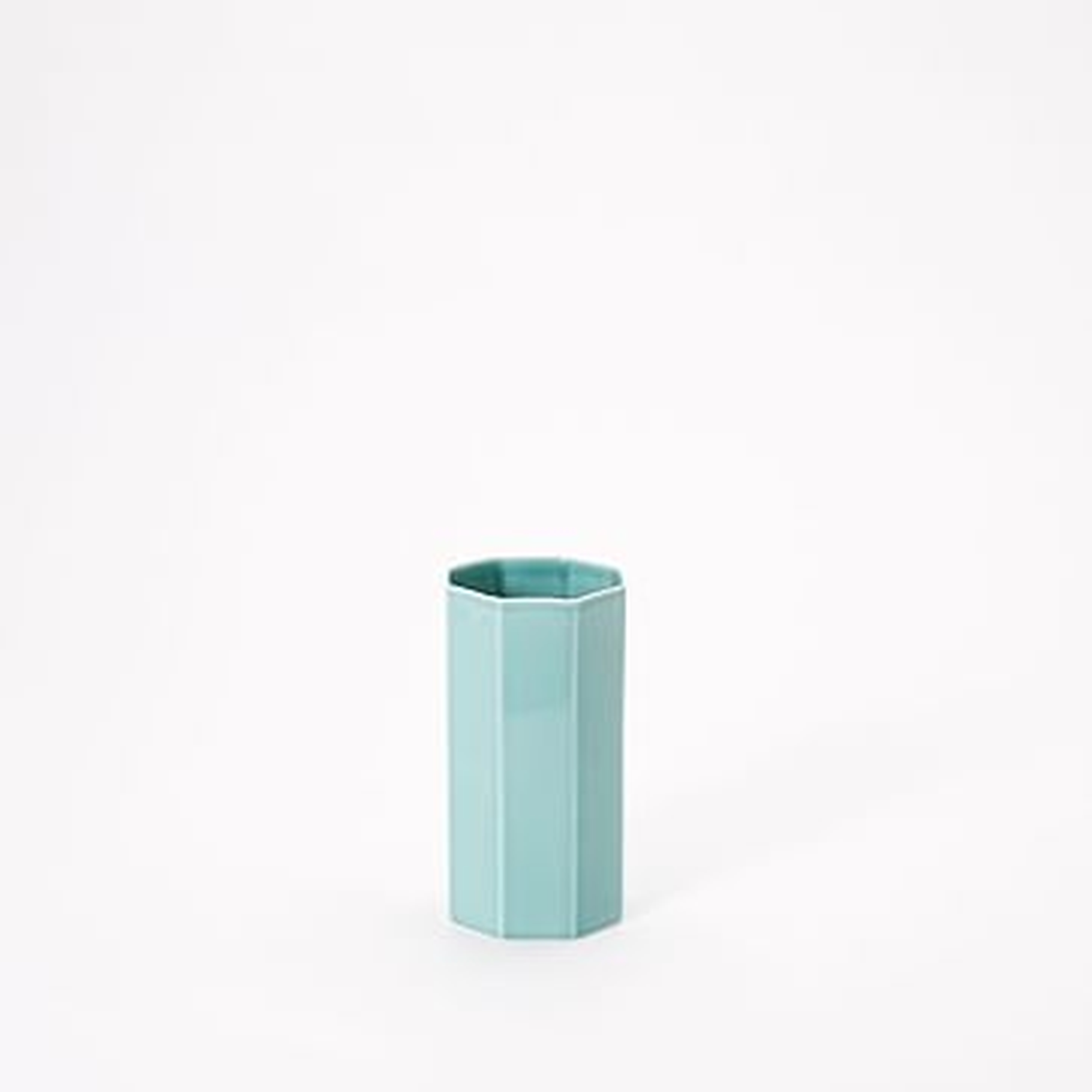 Modern Celadon Vase, 6.75" ,Dark Celadon - West Elm