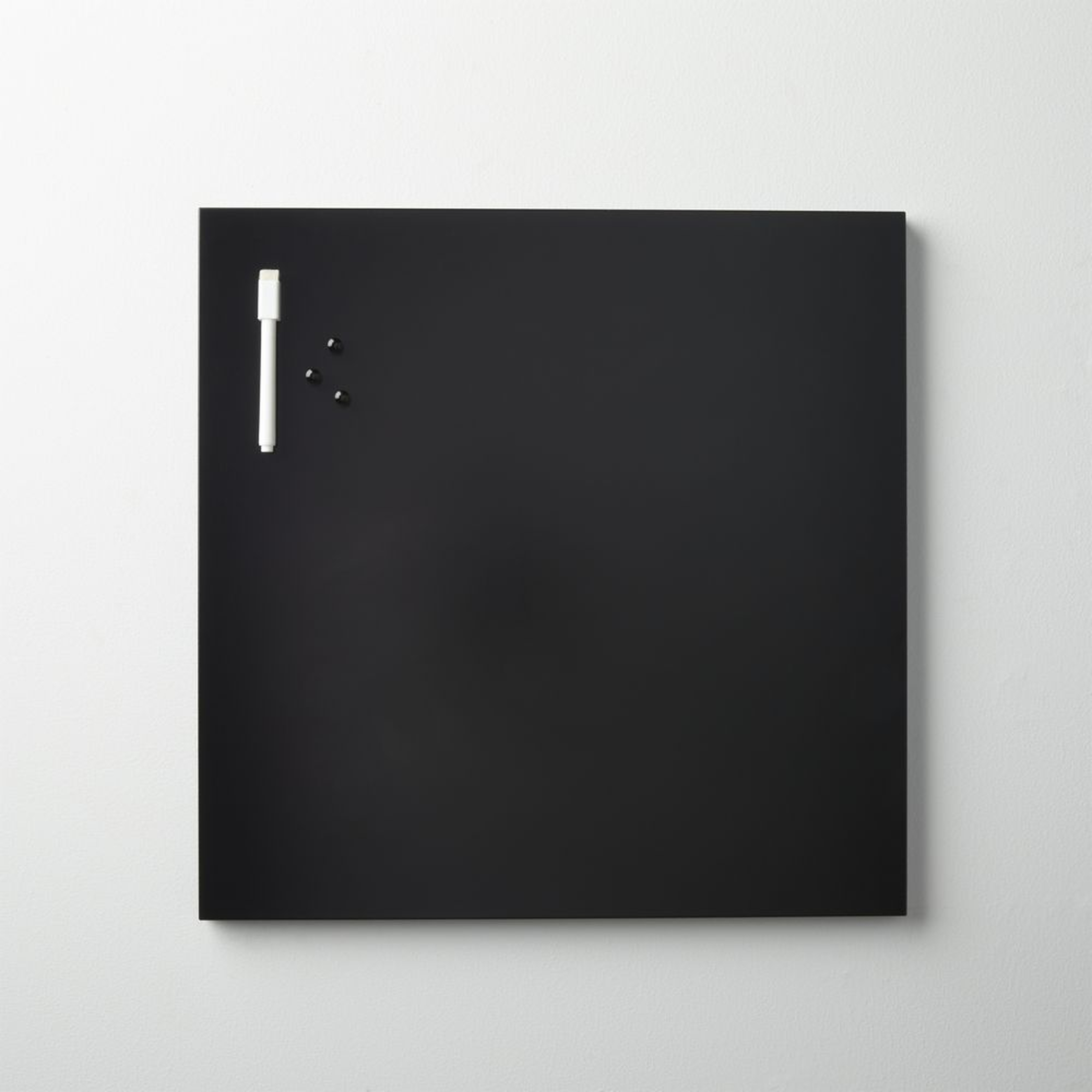 matte black magnetic-dry erase board - CB2
