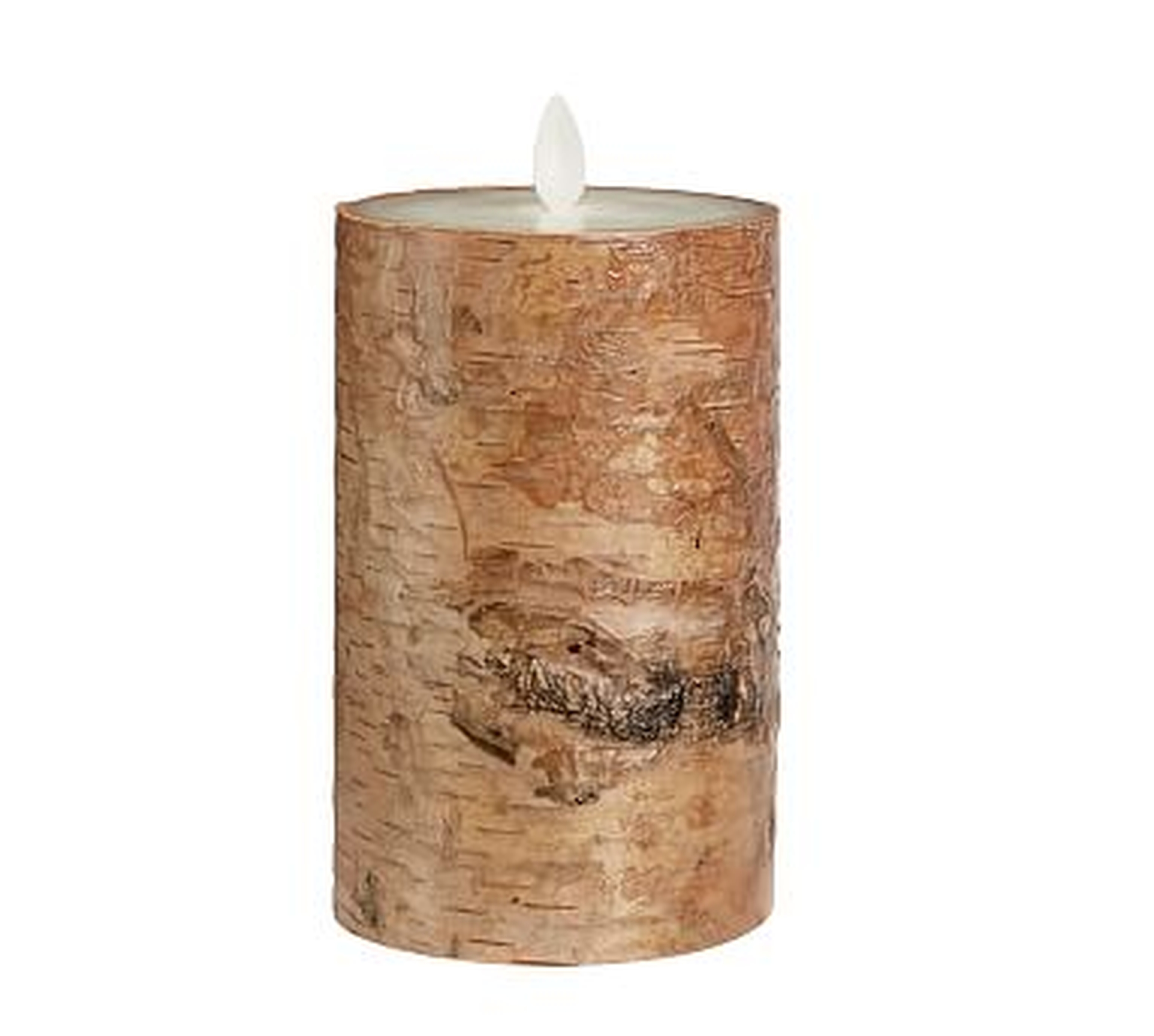 Premium Flickering Flameless Pillar Candle, Birch, 3"x6" - Pottery Barn