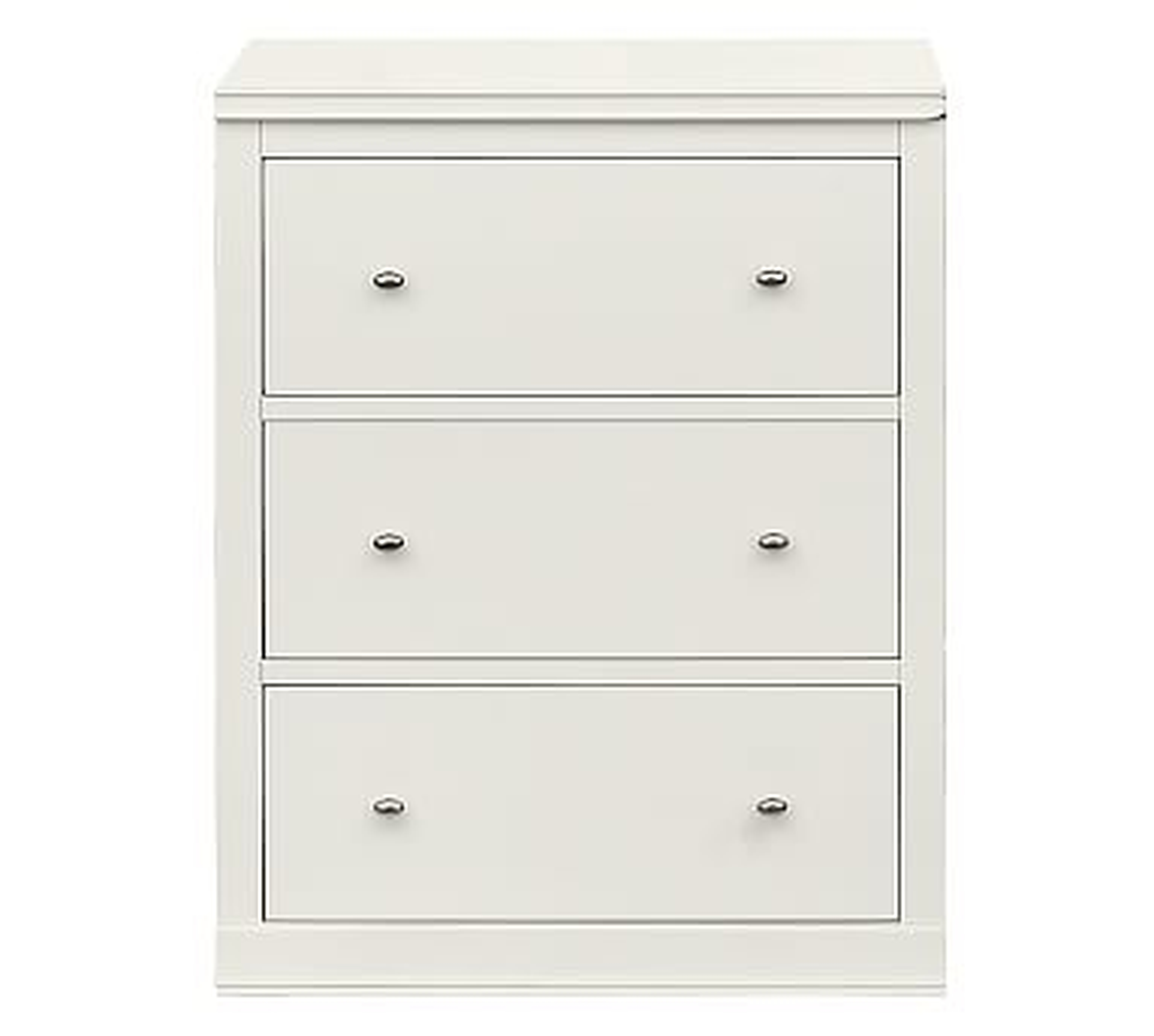 Logan Cabinet Base with 3-Drawers, Alabaster, 24" Wide - Pottery Barn
