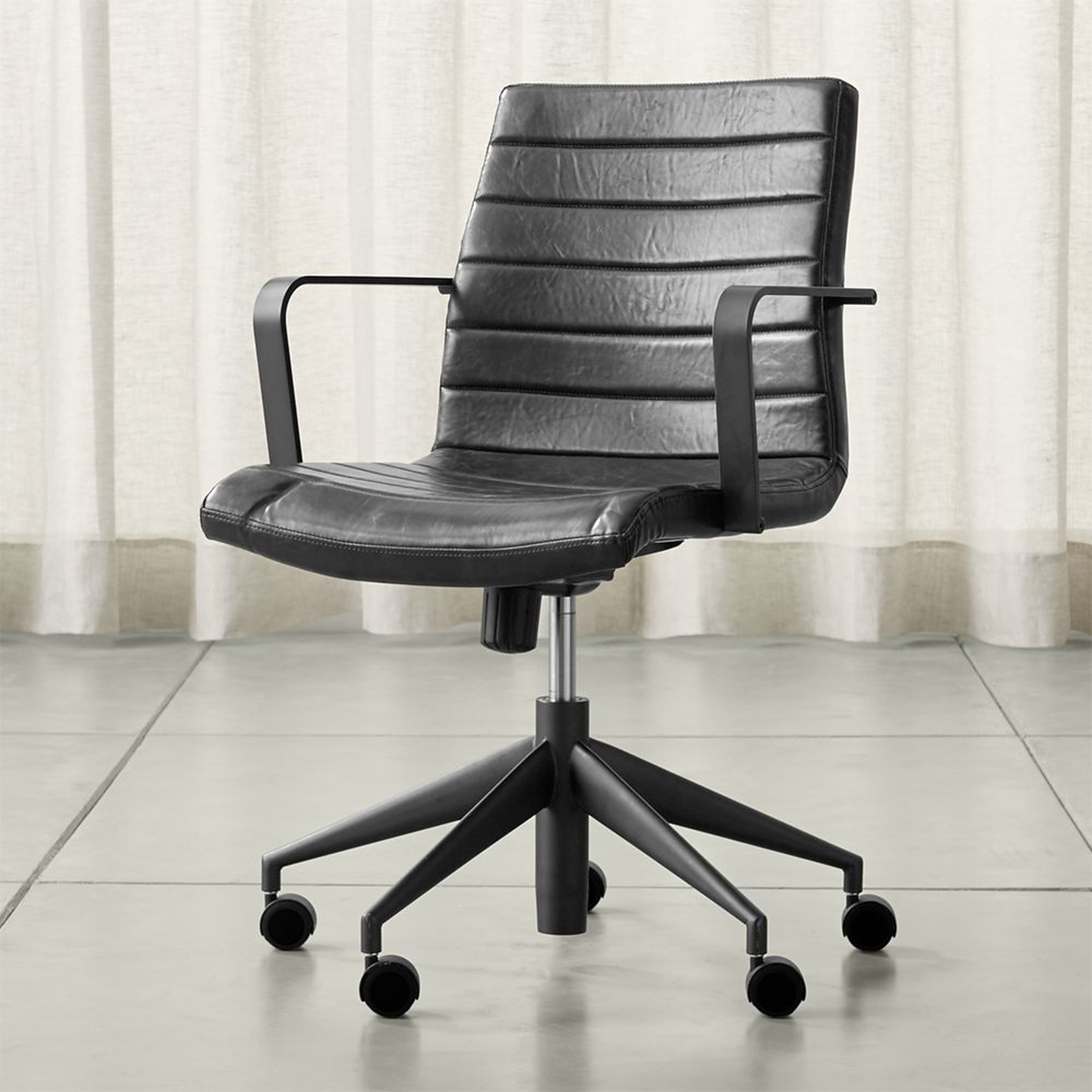 Graham Black Office Chair - Crate and Barrel