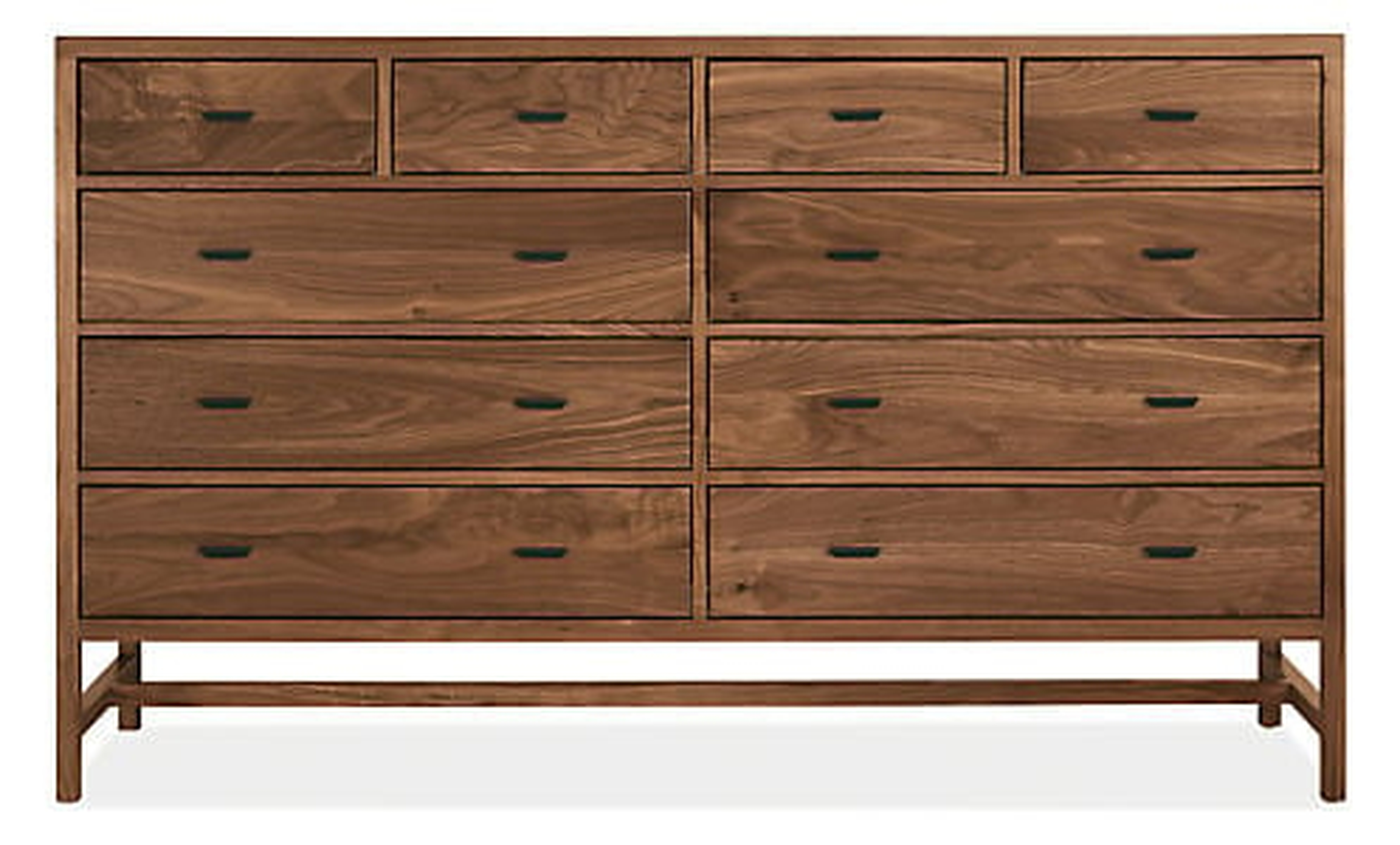 Berkeley Dresser - Storage Cabinet, Walnut, Natural Steel - Room & Board