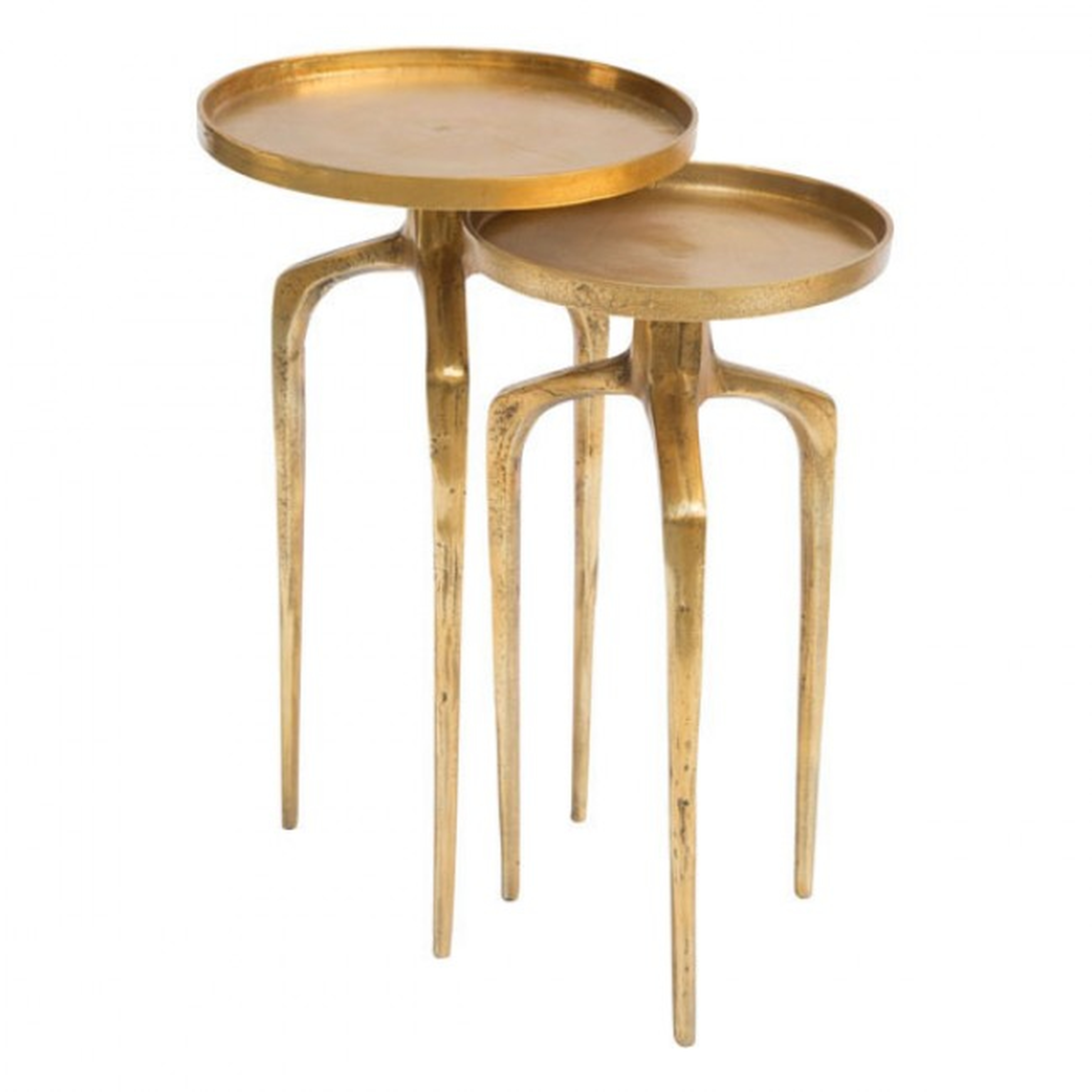 Como Accent Table Set Antique Gold - Zuri Studios