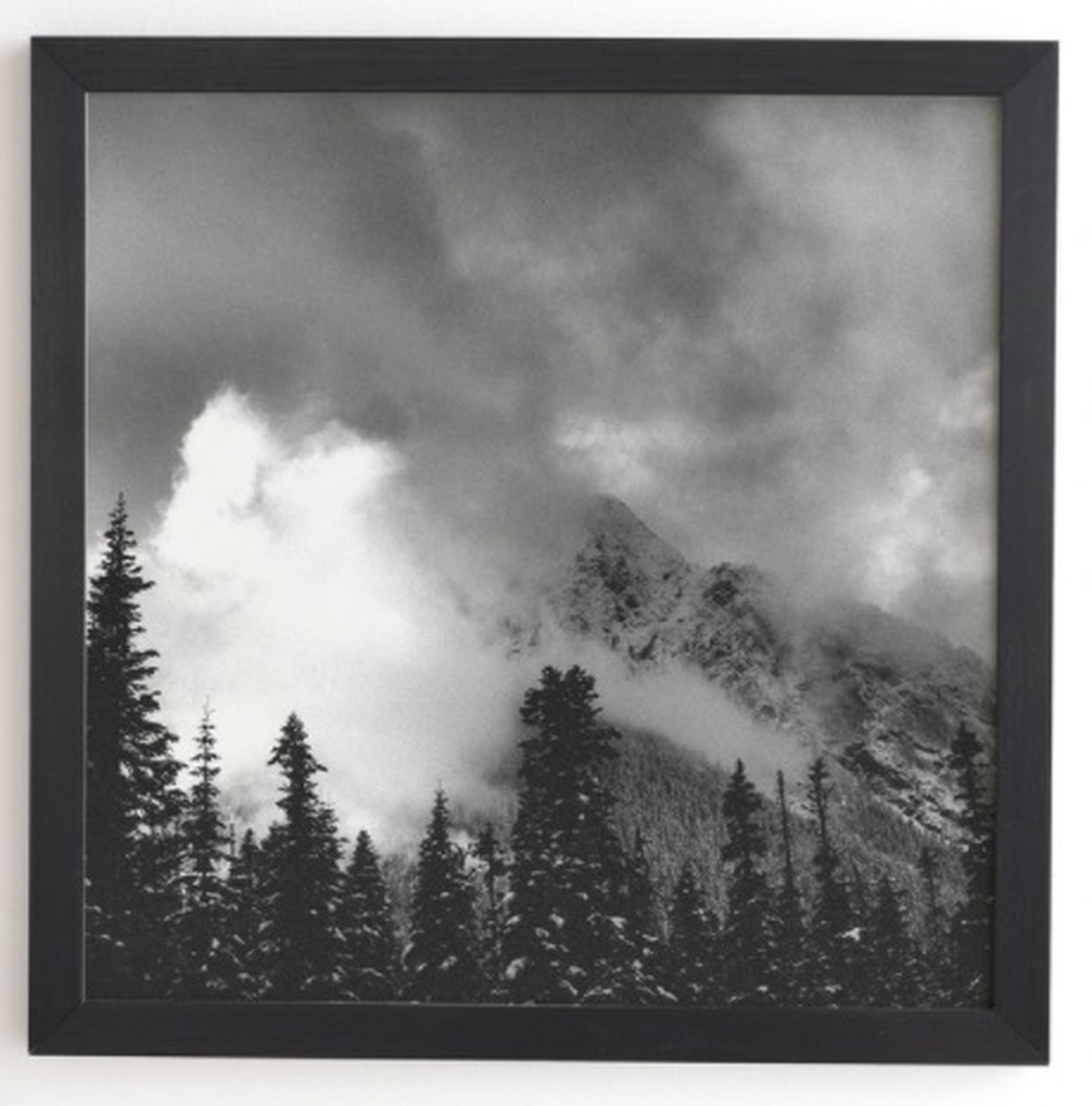 MOUNTAIN MAJESTY Framed - Black - 30"x30" - Wander Print Co.