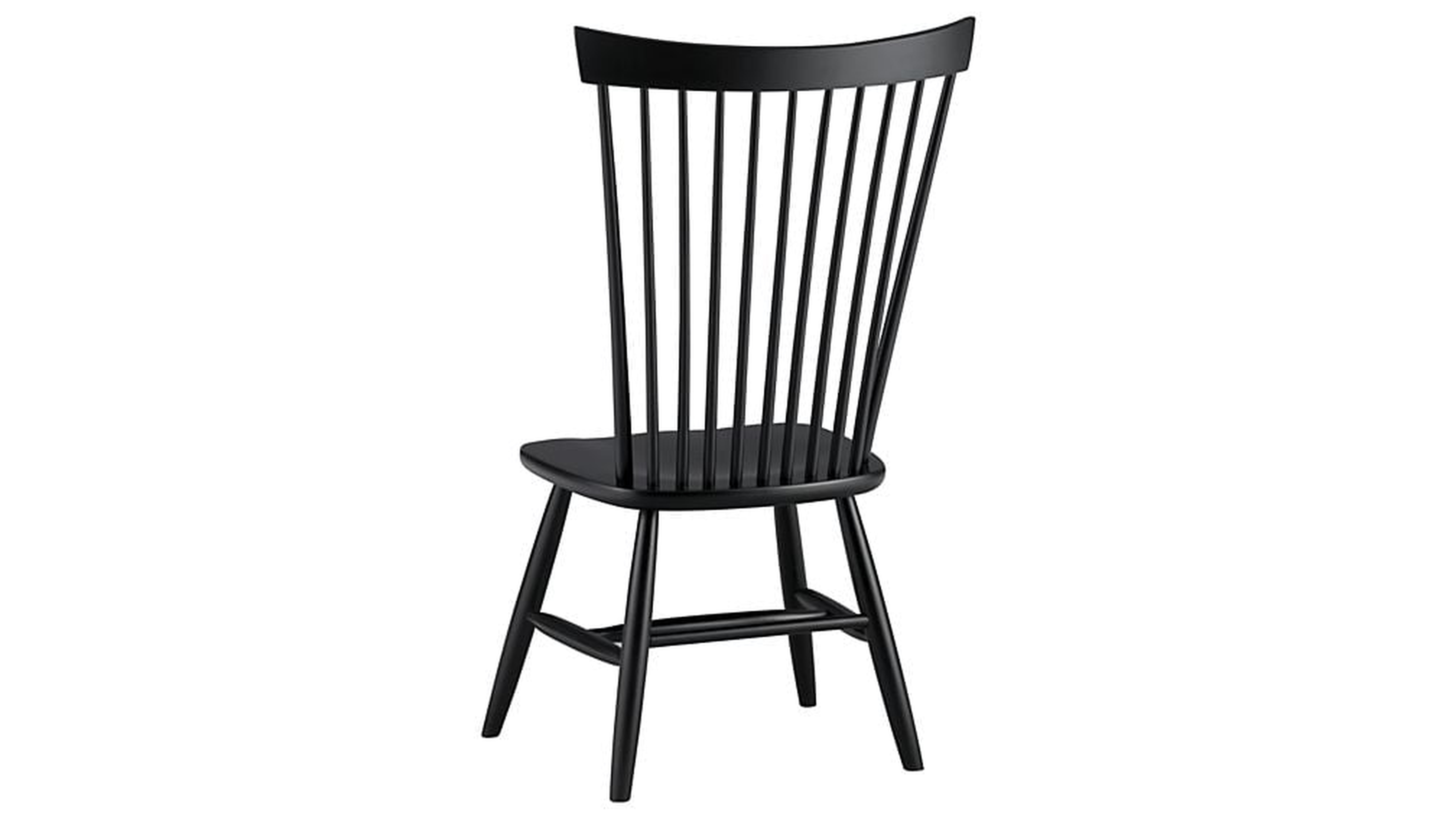 Marlow II Black Wood Dining Chair - Crate and Barrel