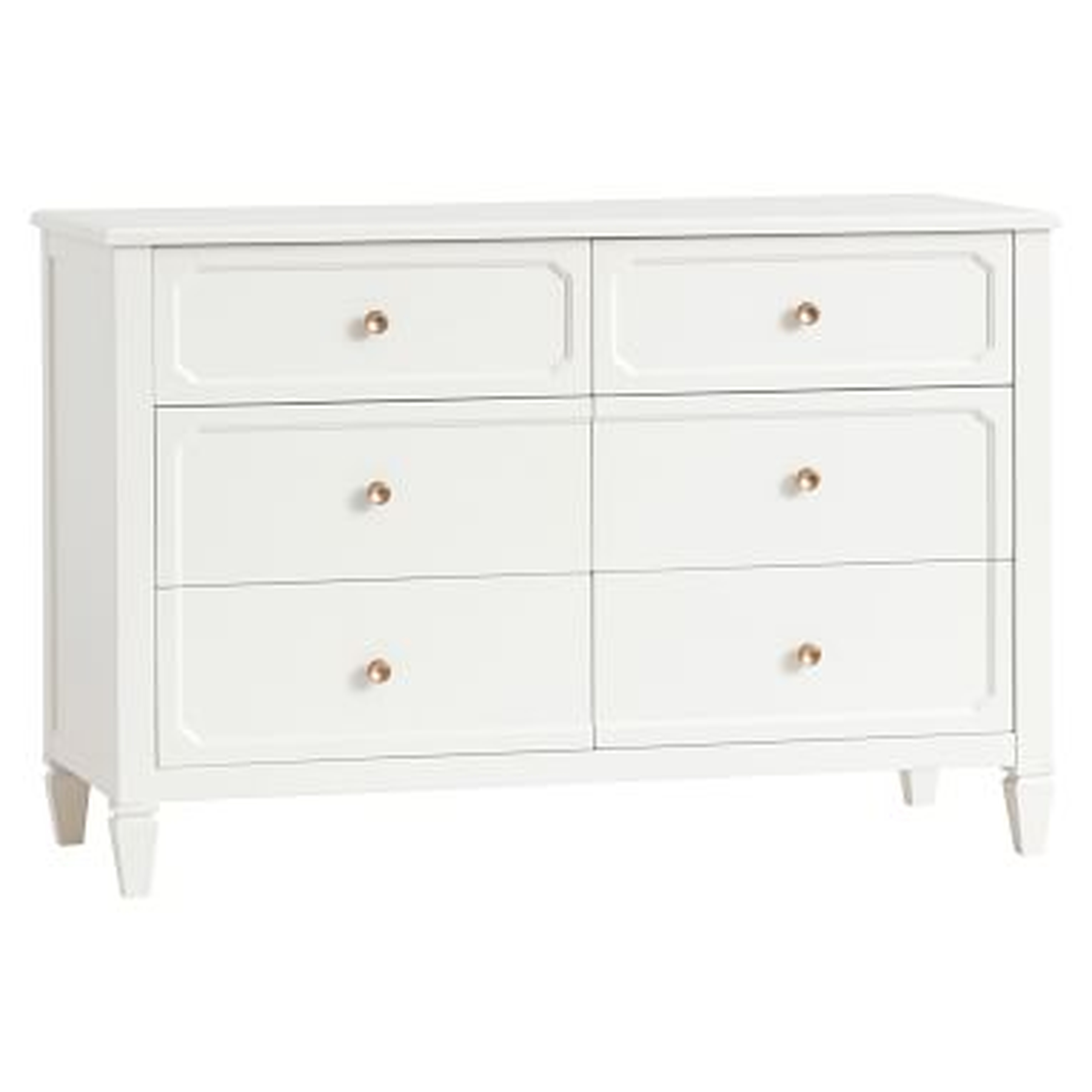 Auburn 6-Drawer Wide Dresser, Simply White - Pottery Barn Teen