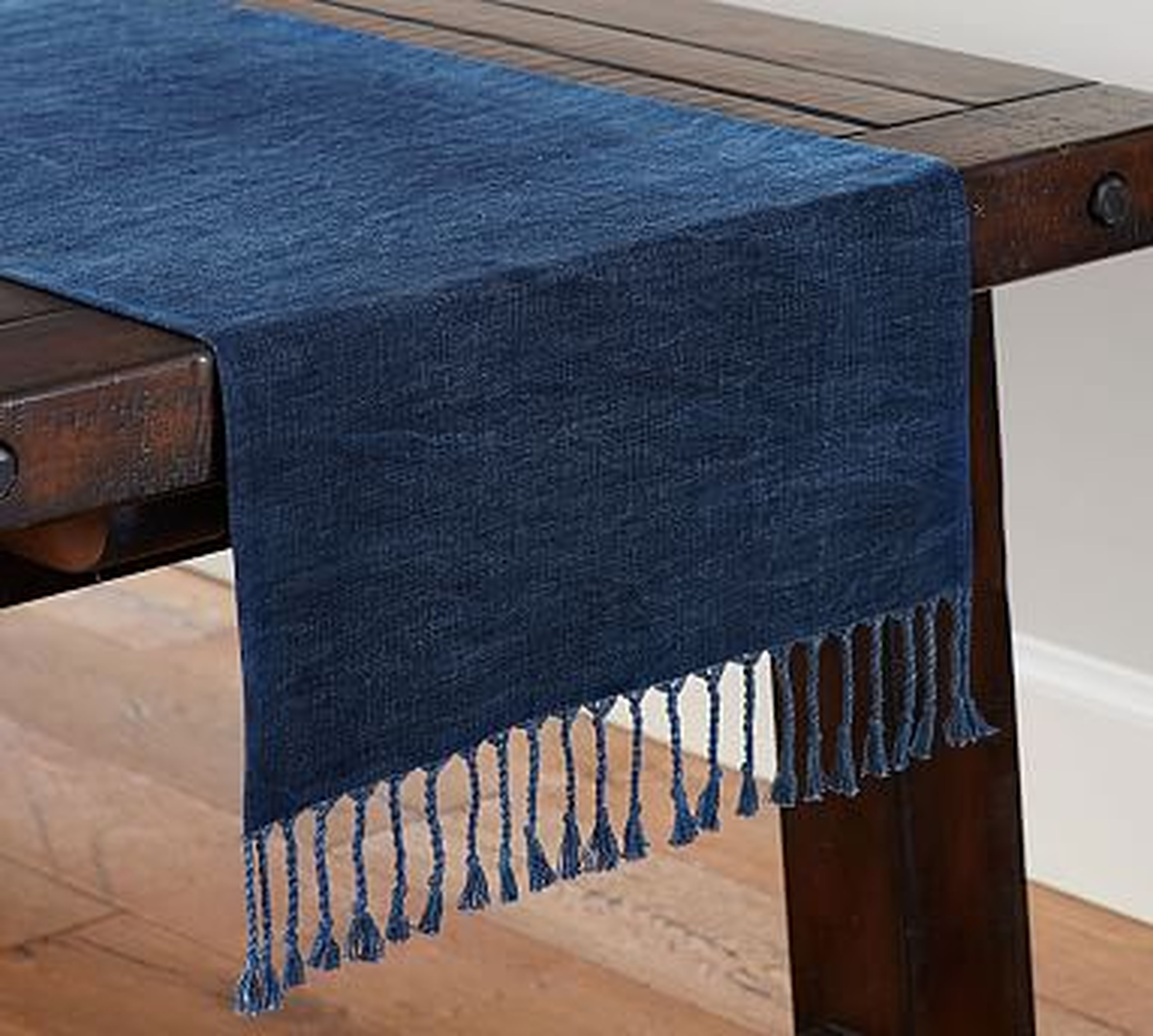 Indigo Knotted Table Runner - Pottery Barn