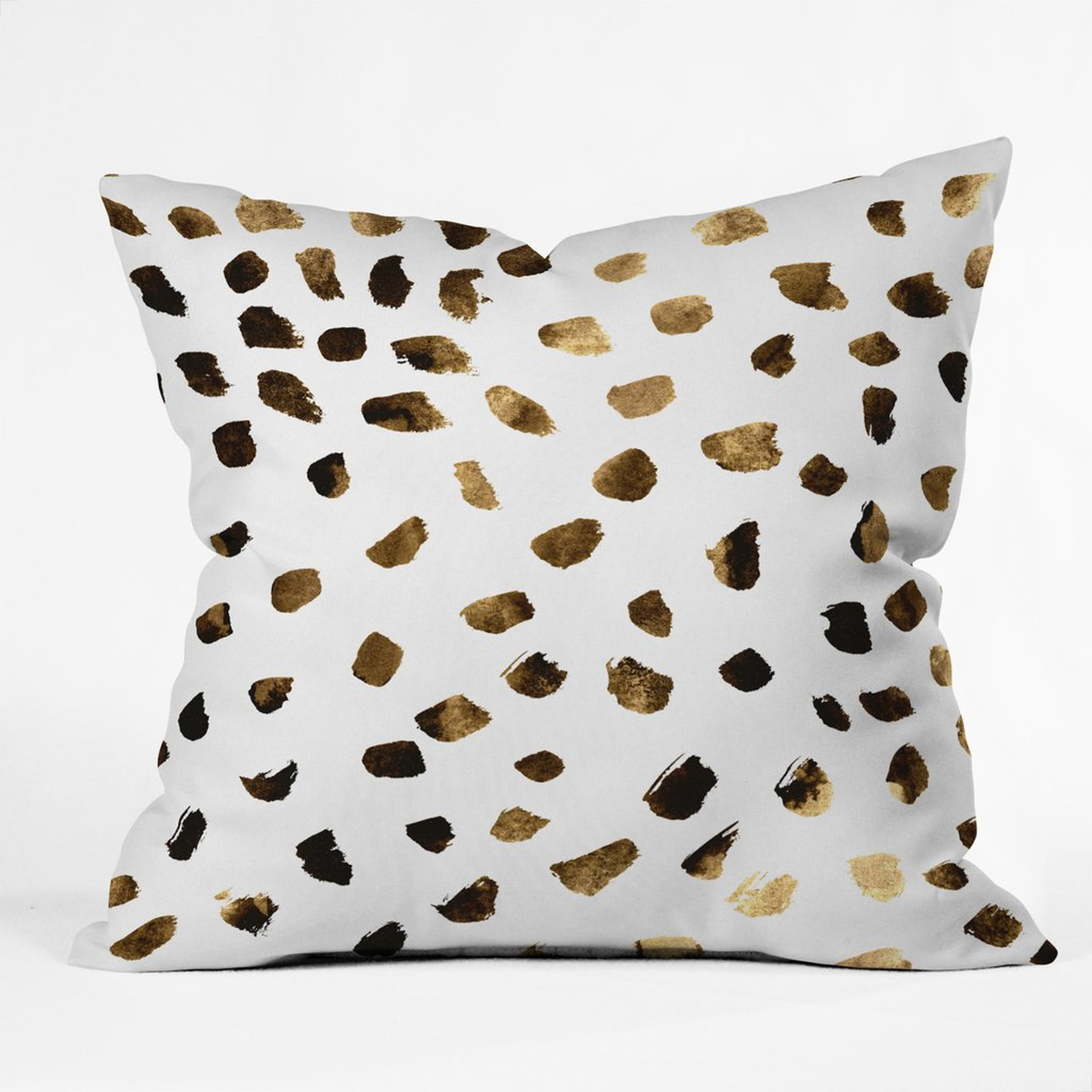 GoldV03 Throw Pillow - Polyester Insert - Wander Print Co.