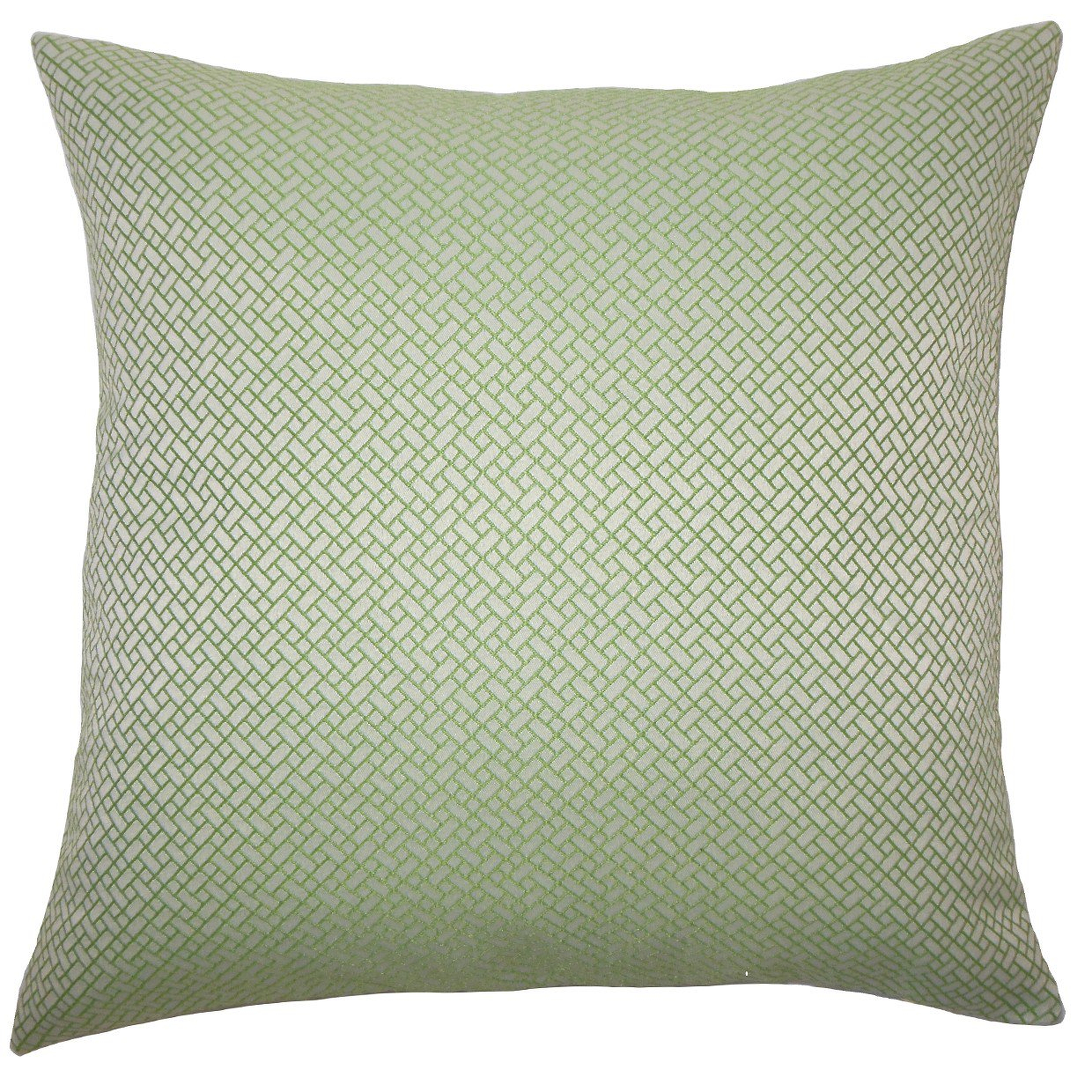 Pertessa Geometric Pillow Green - Linen & Seam