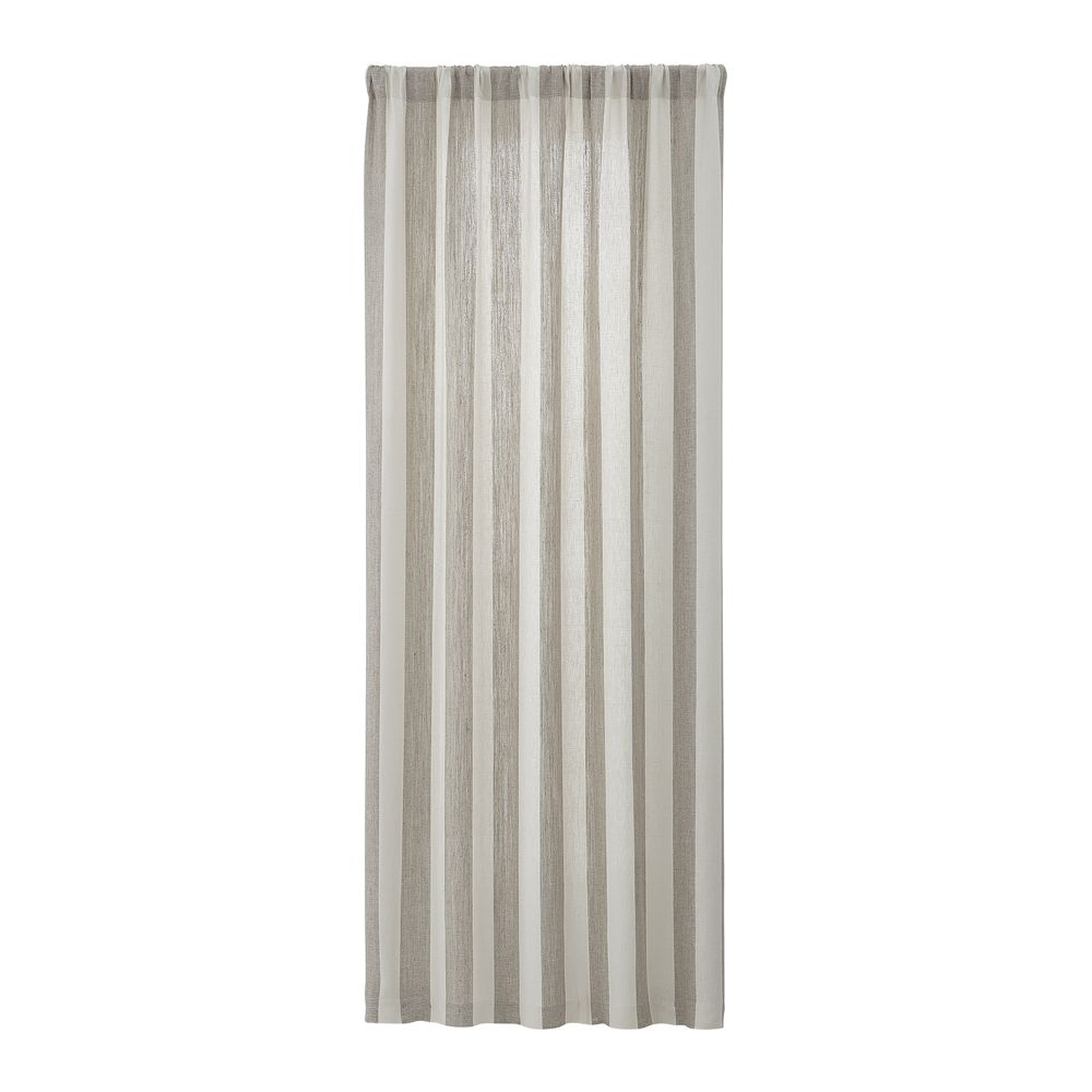 Willis Natural Taupe Curtain Panel 48x96 - Crate and Barrel