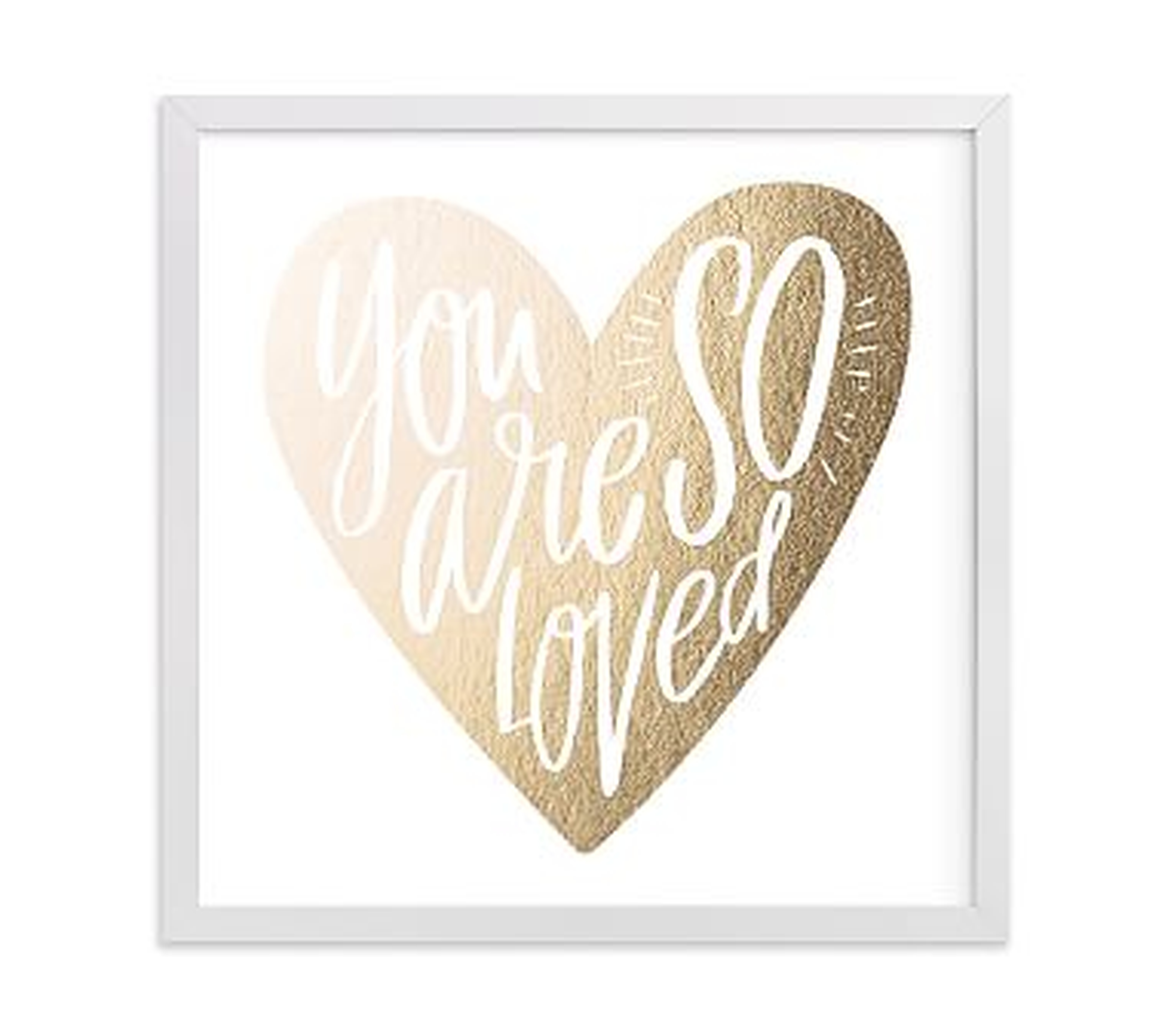 So Loved Heart Wall Art by Minted(R) 11x11, White - Pottery Barn Kids