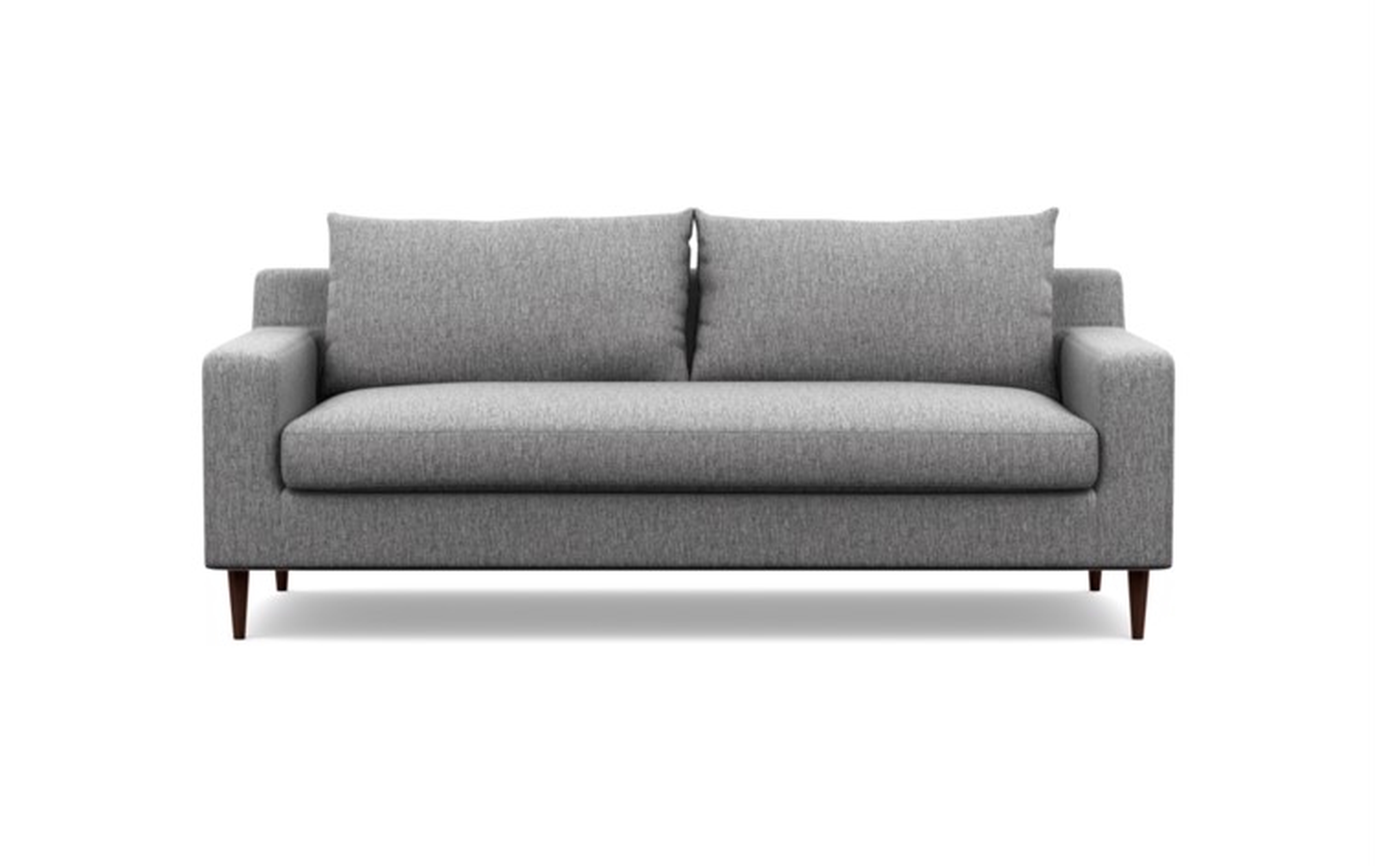Sloan Sofa - 91" - Seed Crossweave, Walnut Tapered Leg - Single Bench Cushion - CUSTOM - Interior Define