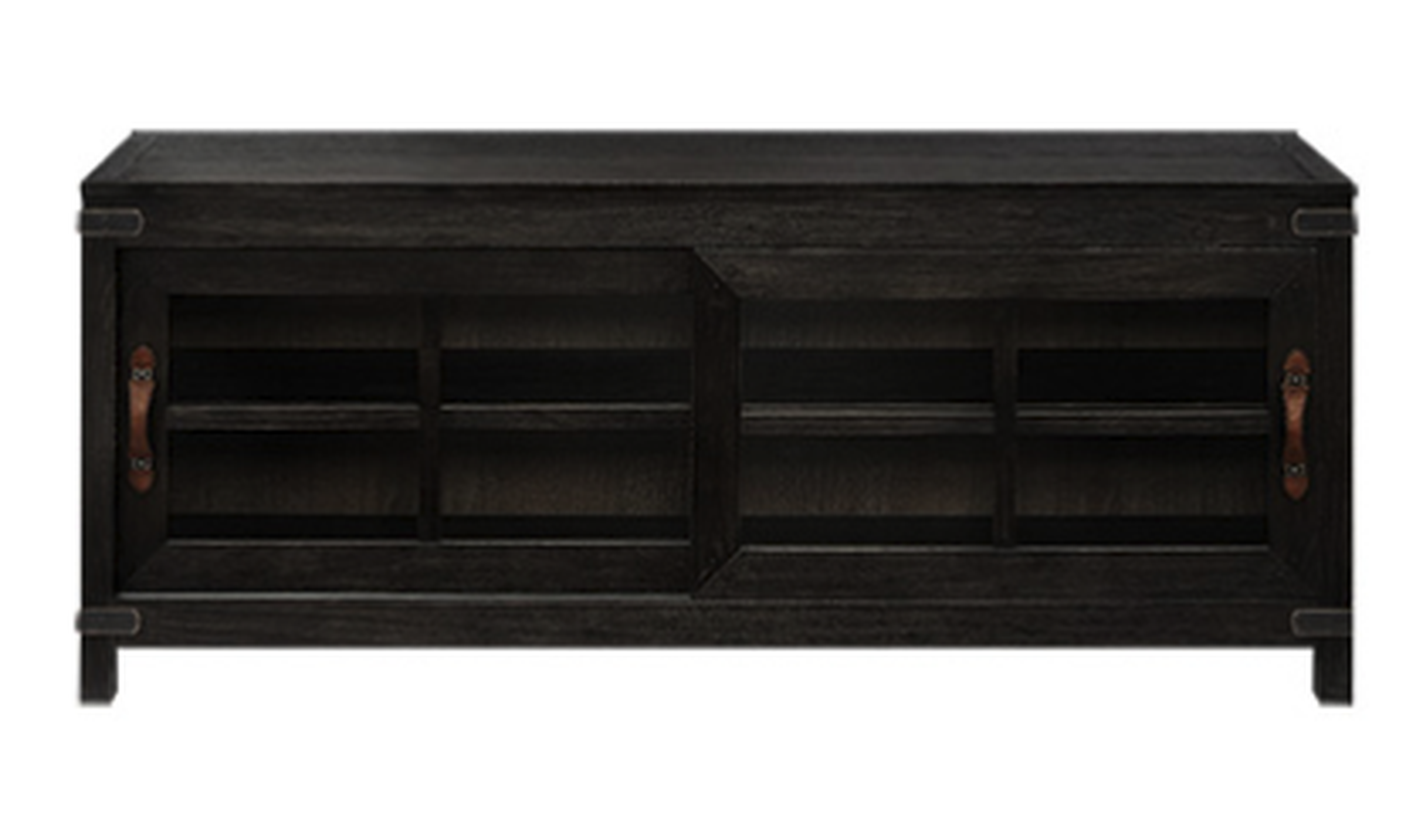 TREMONT LARGE MEDIA CONSOLE IN DRY BRANCH BLACK - Arhaus