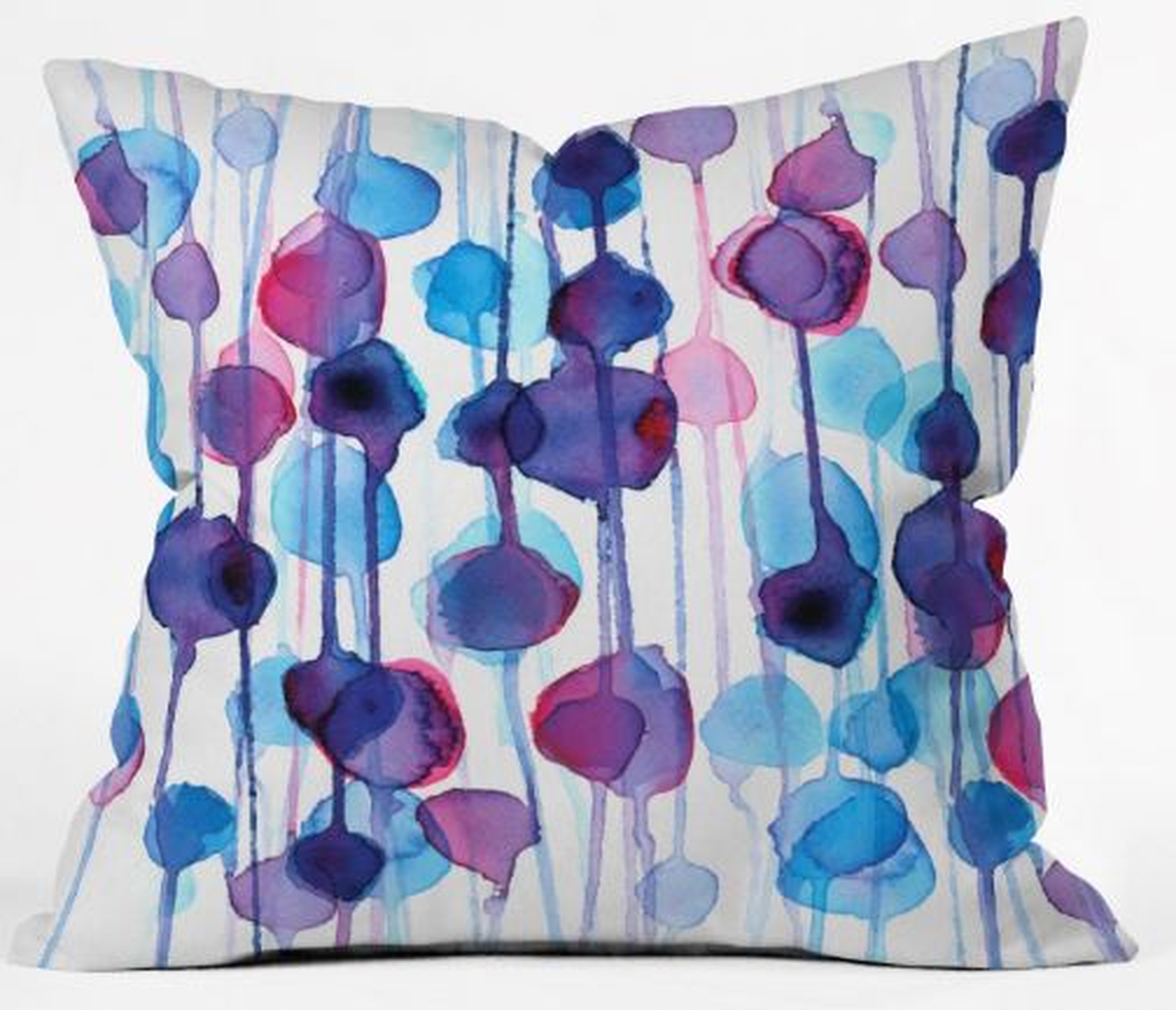 Abstract Watercolor Throw Pillow - Wander Print Co.