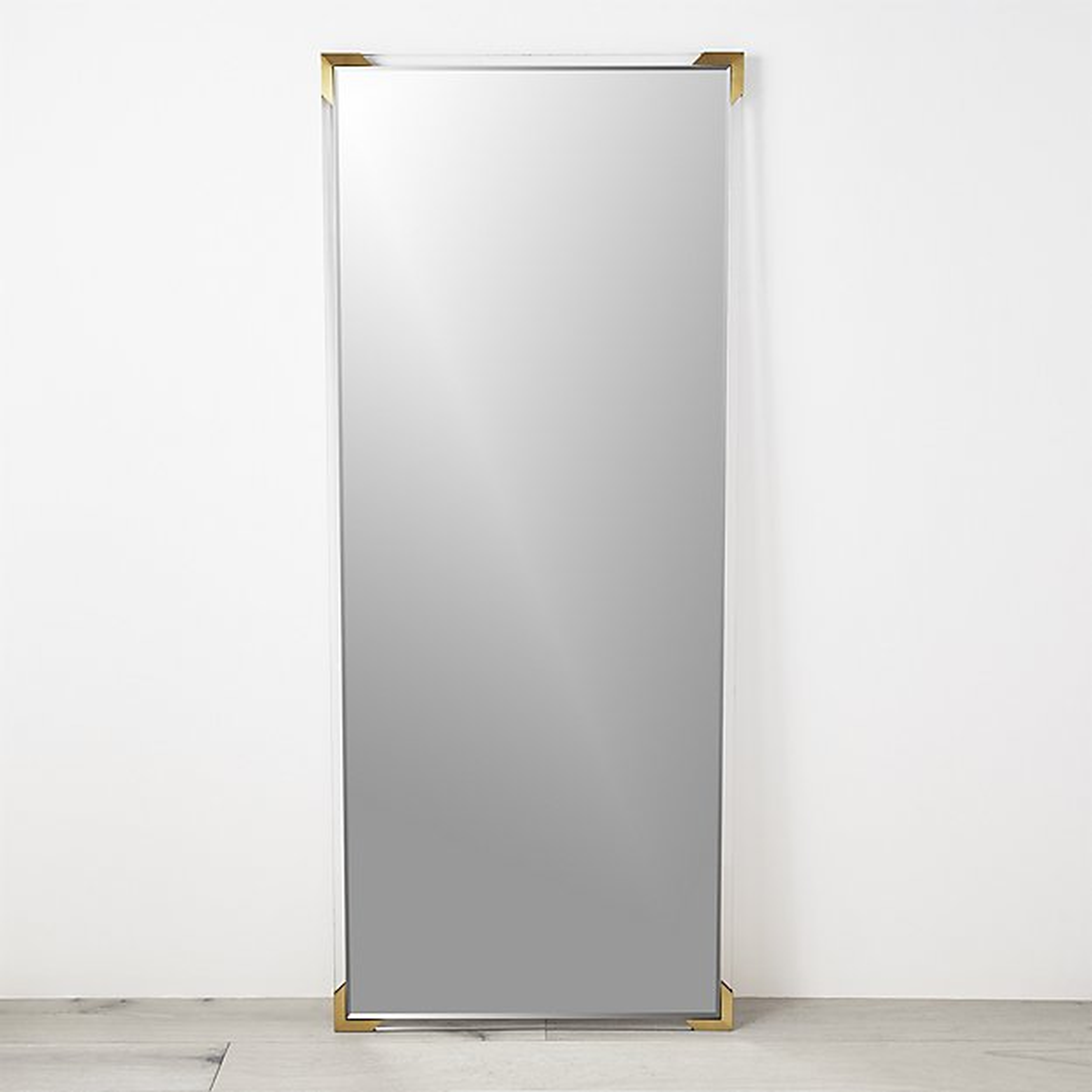 demi acrylic floor mirror 31.5"x75.5". - CB2