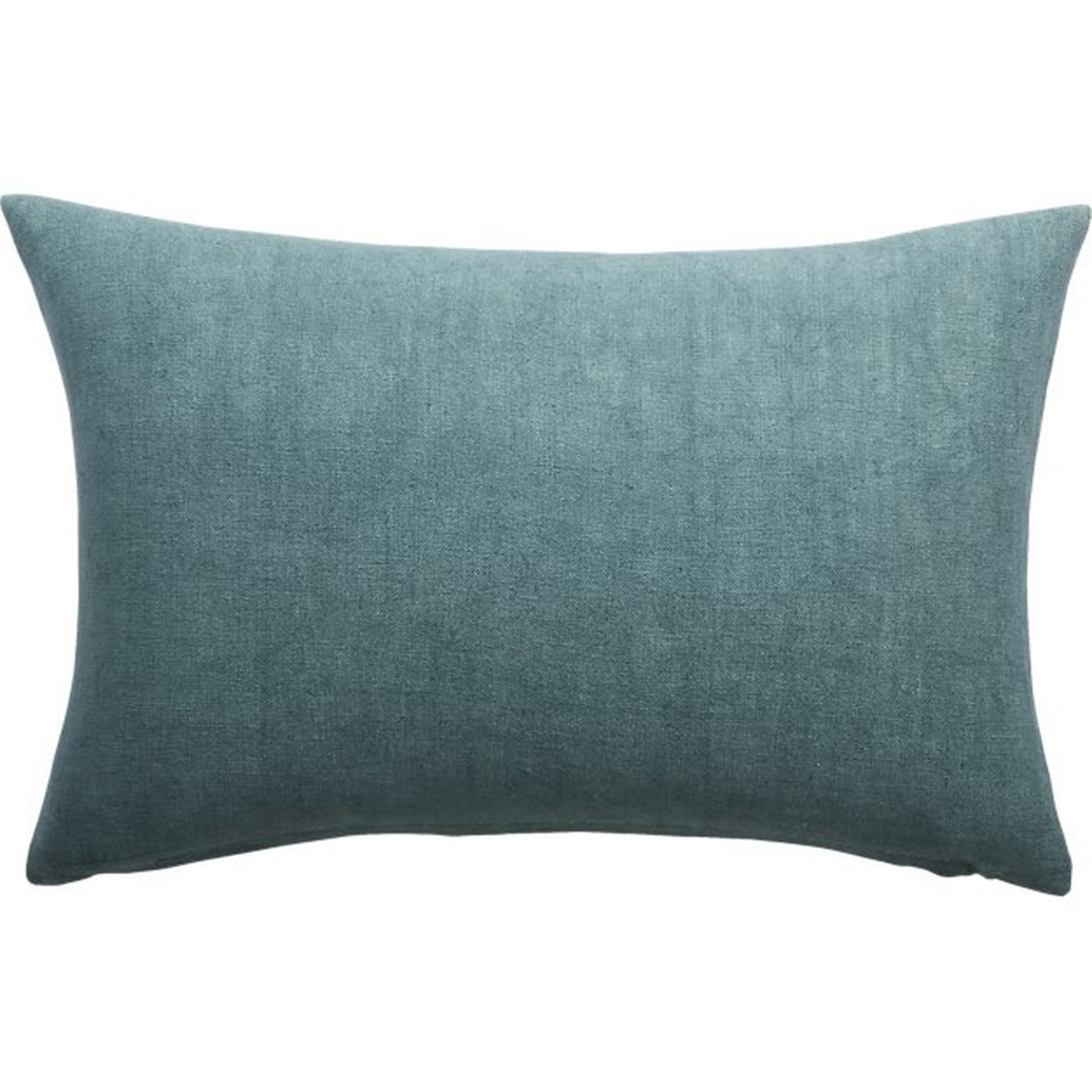 18"x12" linon artic blue pillow with feather-down insert - CB2
