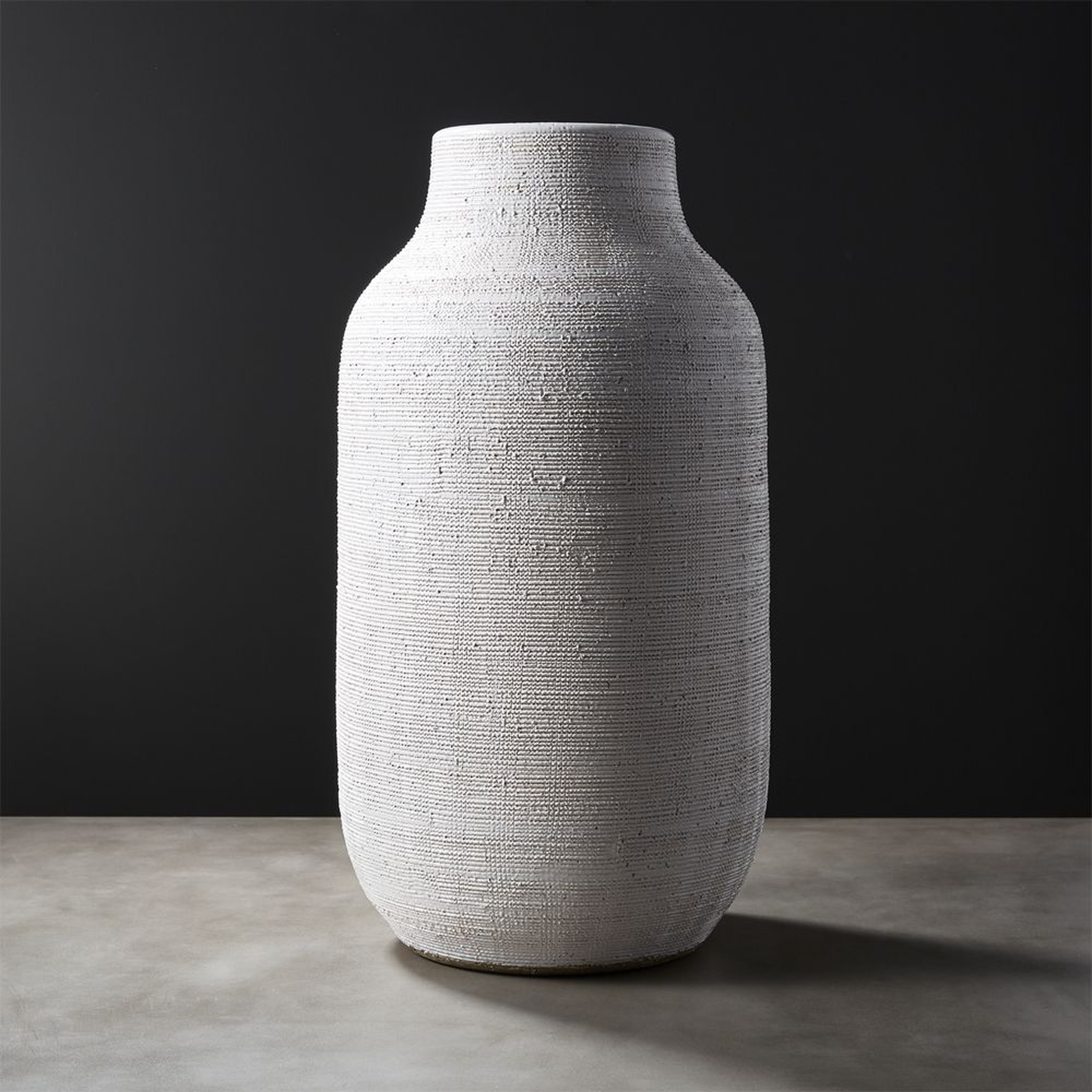 Burlap White Vase - CB2