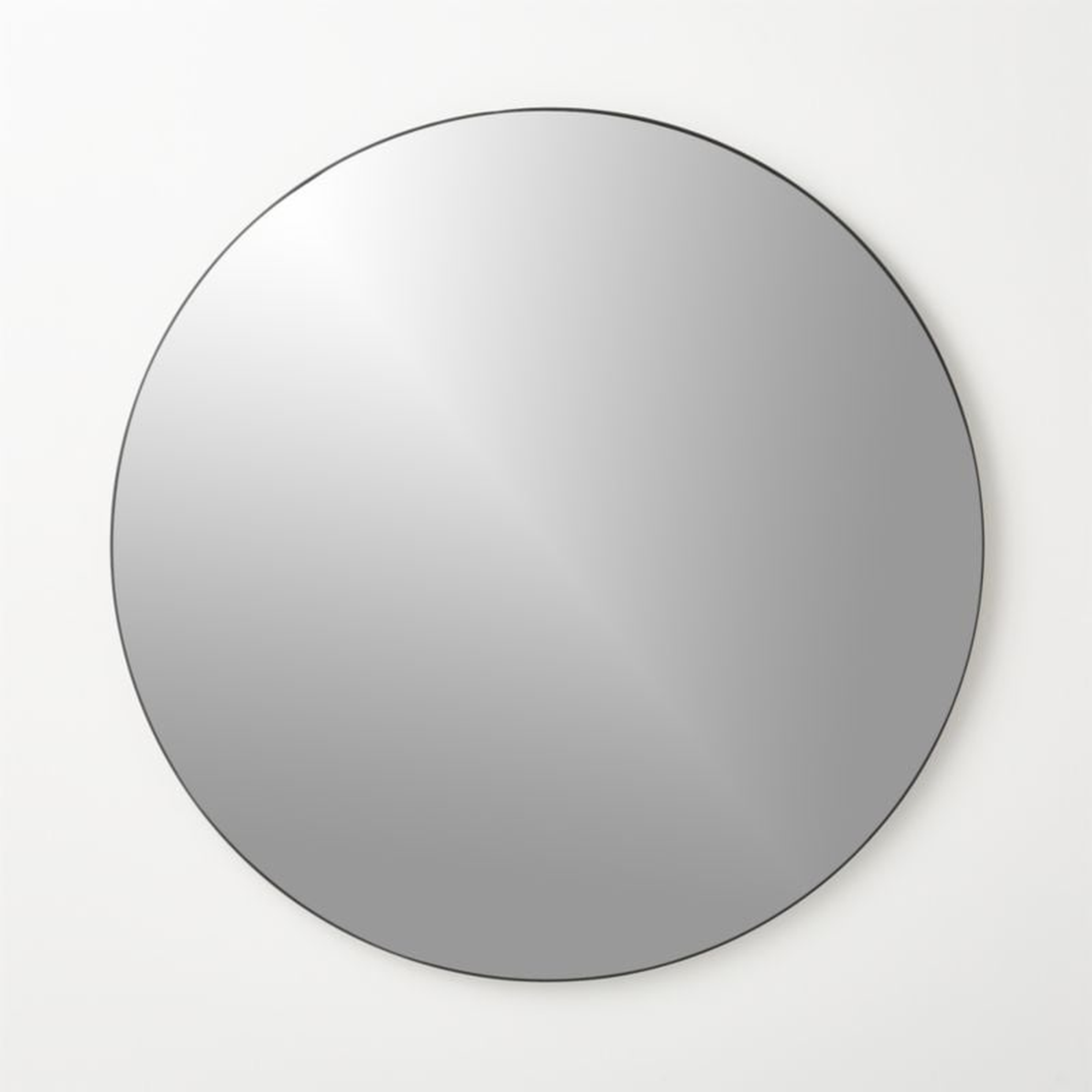 Infinity Round Wall Mirror, Black, 48" - CB2