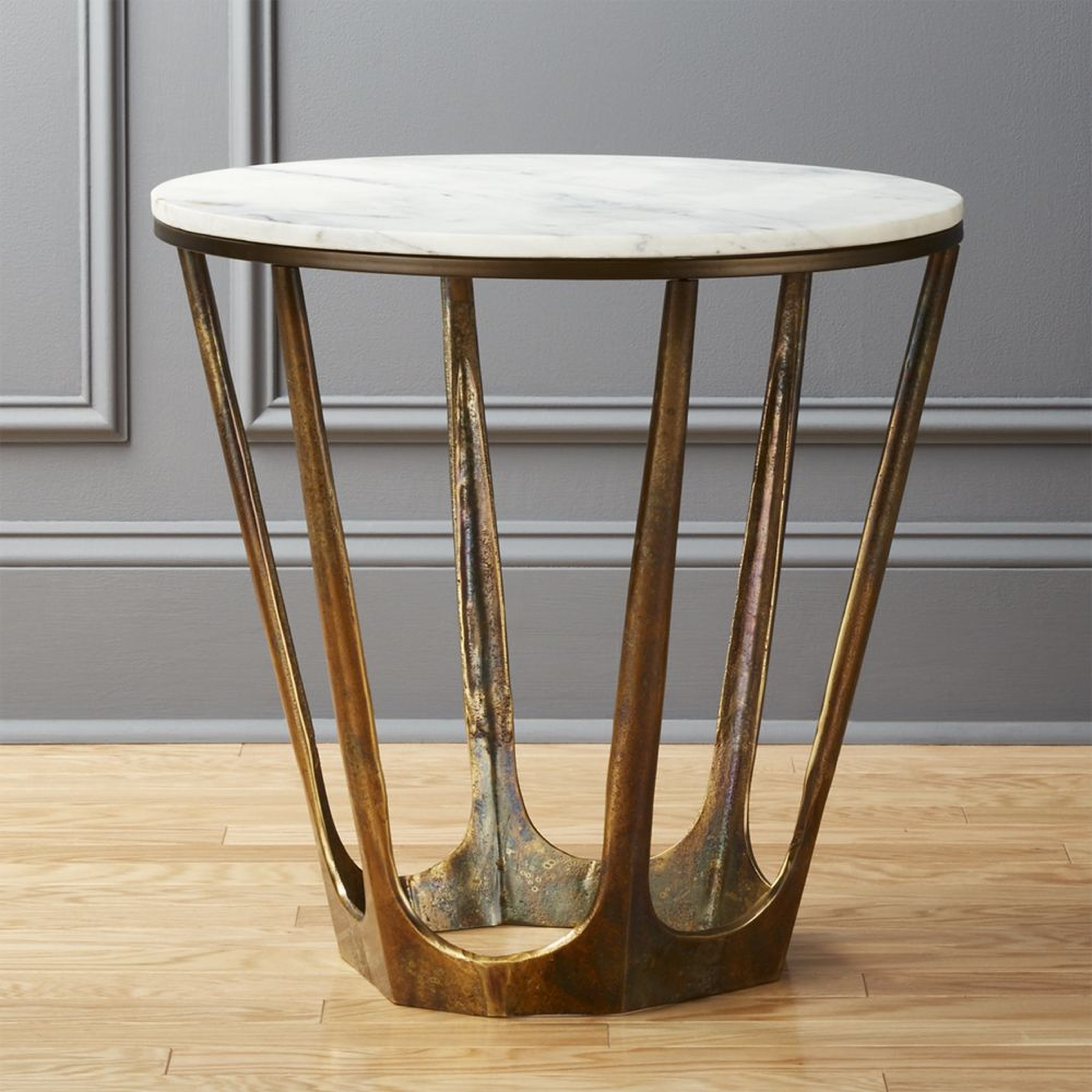 Parker White Marble Side Table - CB2