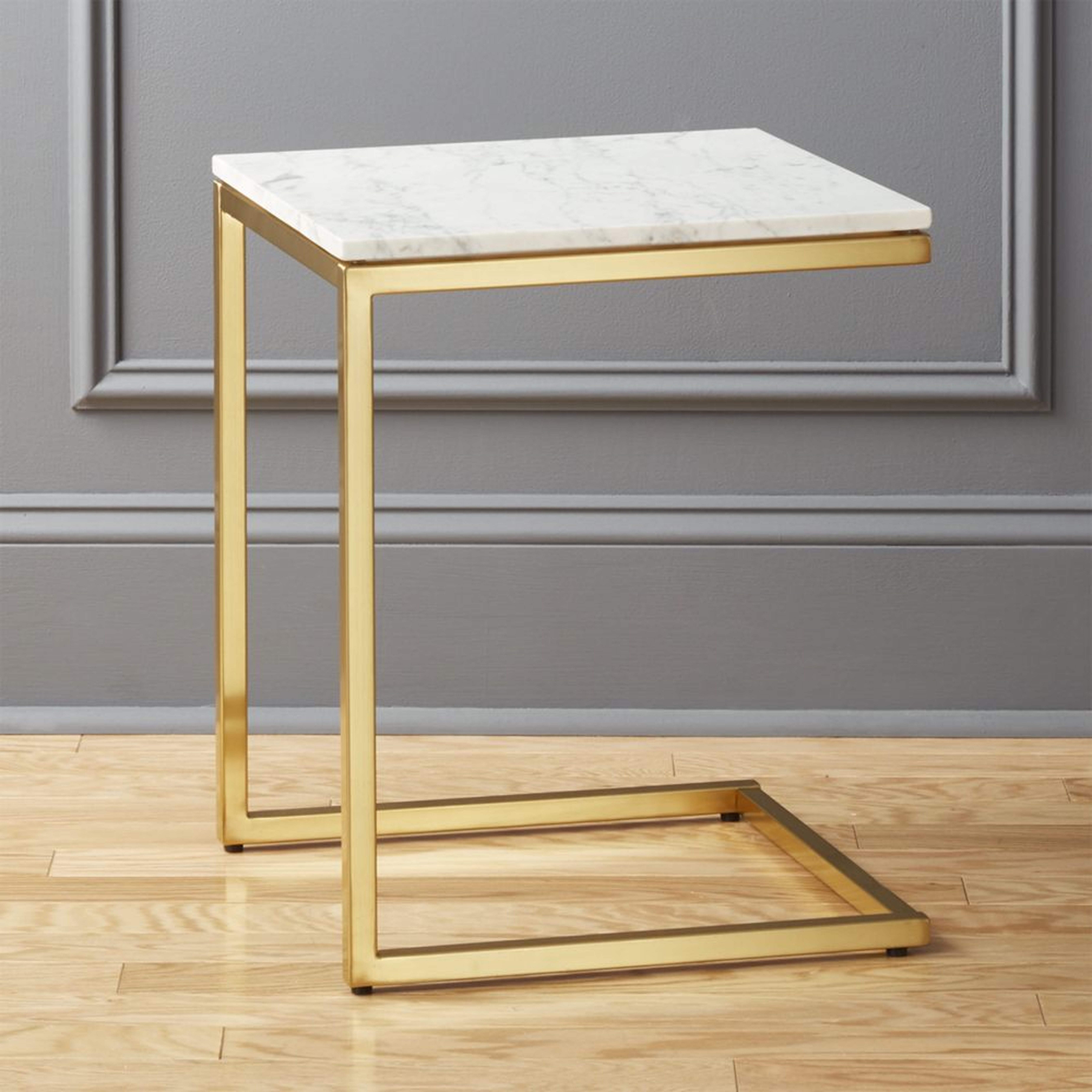 Smart Marble Brass C Table - CB2