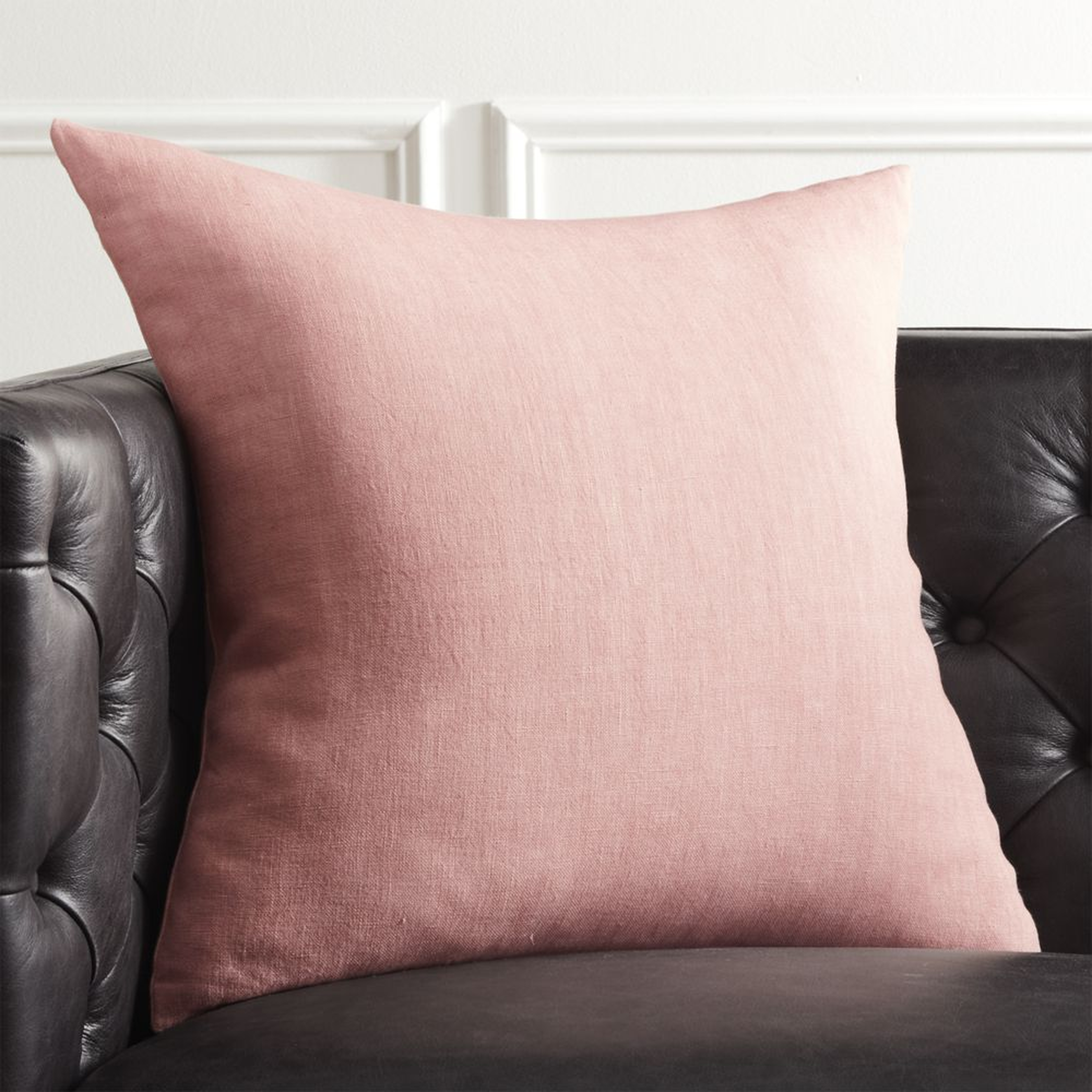 "20"" Linon Rose Pillow with Feather-Down Insert" - CB2
