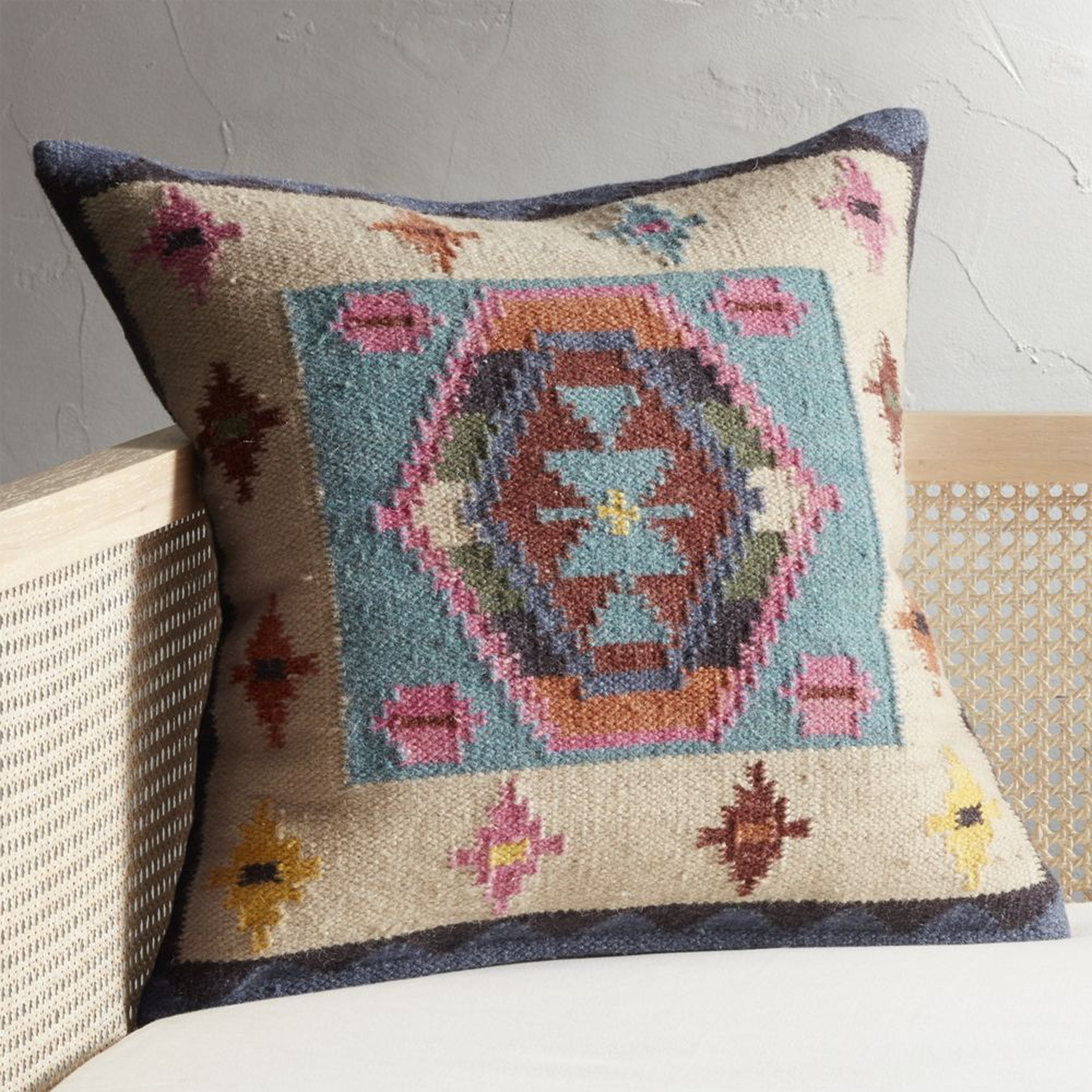 23" Kilim Pillow with Feather-Down Insert - CB2