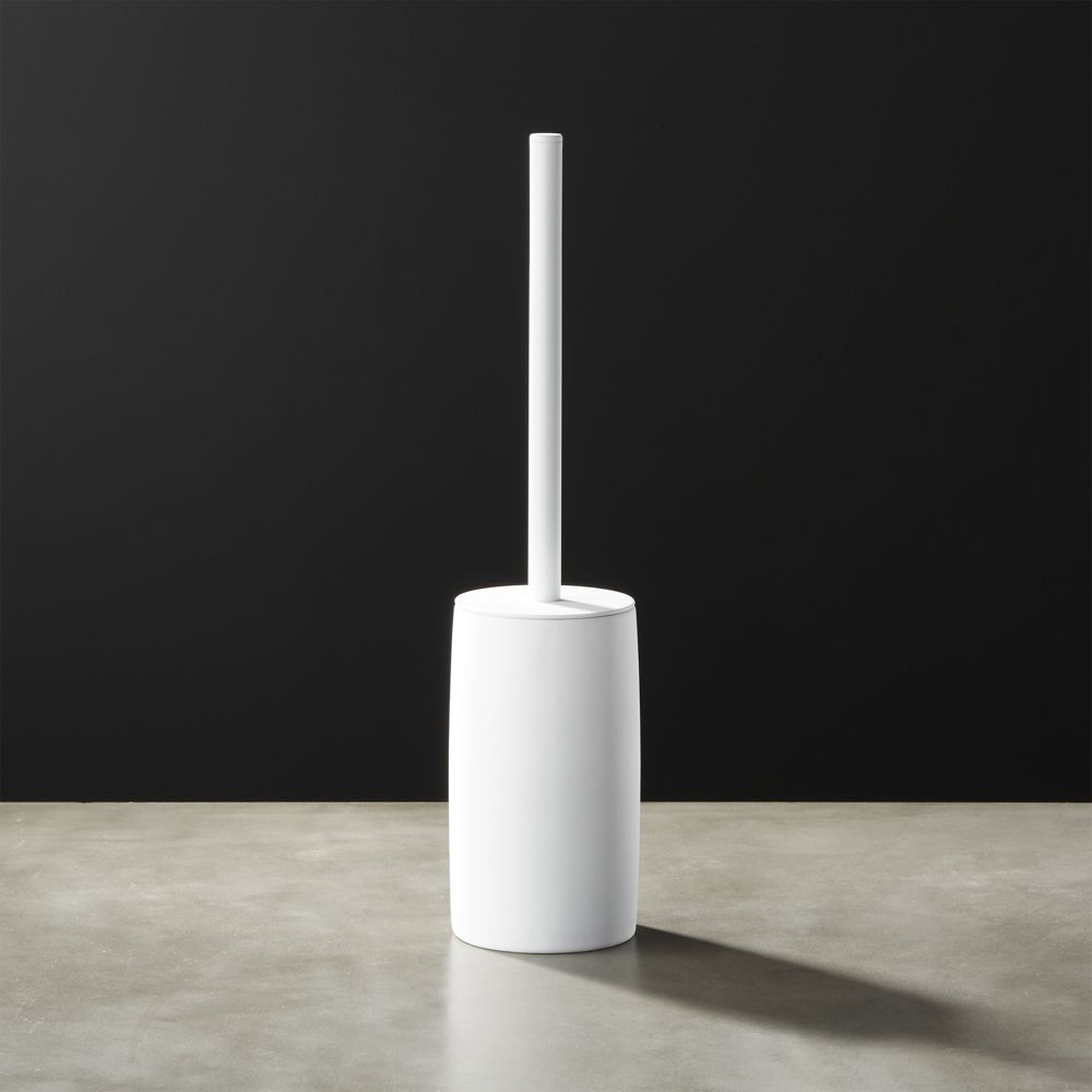 Rubber-Coated White Toilet Brush - CB2
