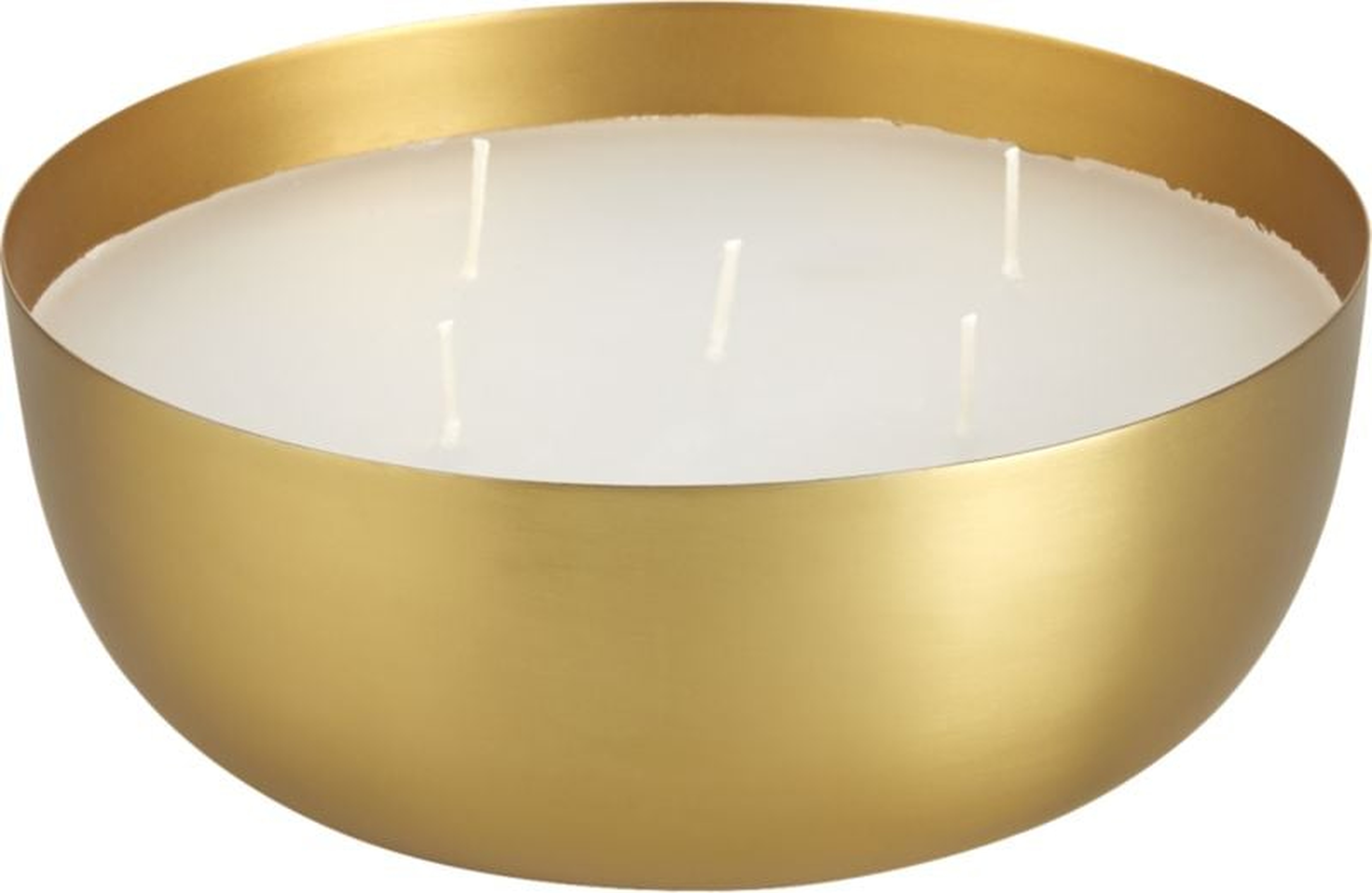 Large Brass Candle Bowl - CB2