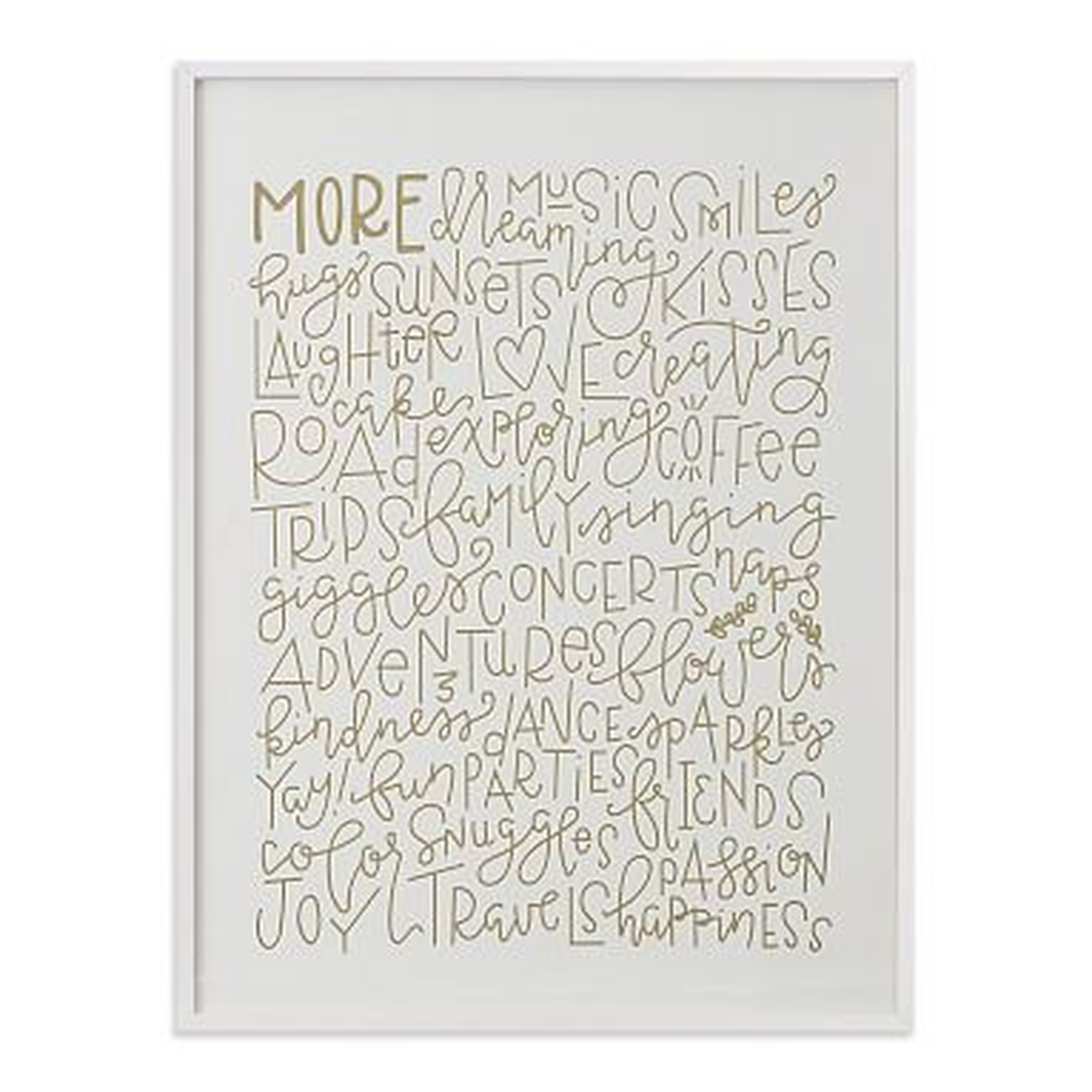More Wall Art by Minted(R), 16"x20", White - Pottery Barn Teen