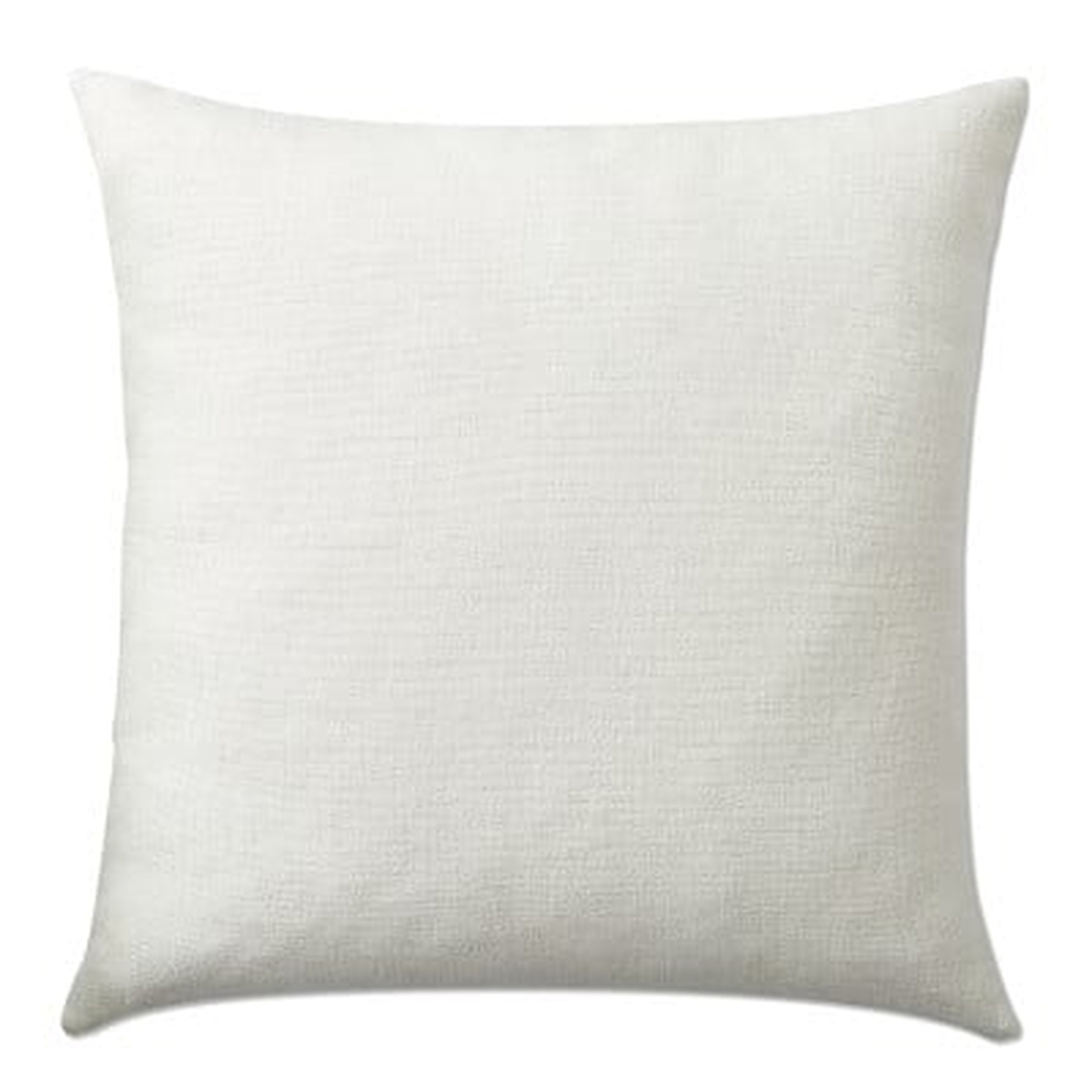 Reversible Belgian Linen Pillow Cover, 22" X 22",Oyster/Natural - Williams Sonoma