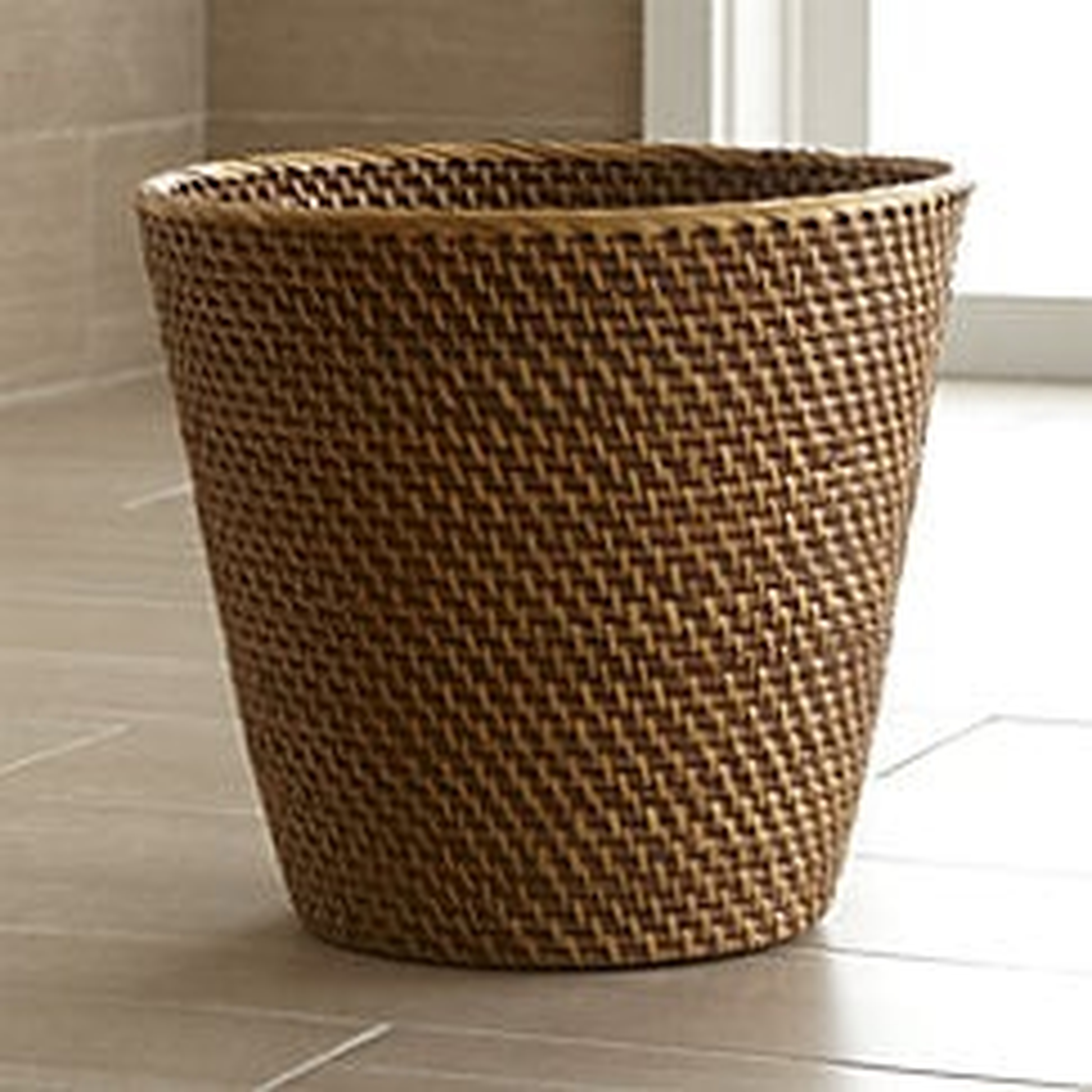 Sedona HoneyWaste Basket / Trash Can - Crate and Barrel