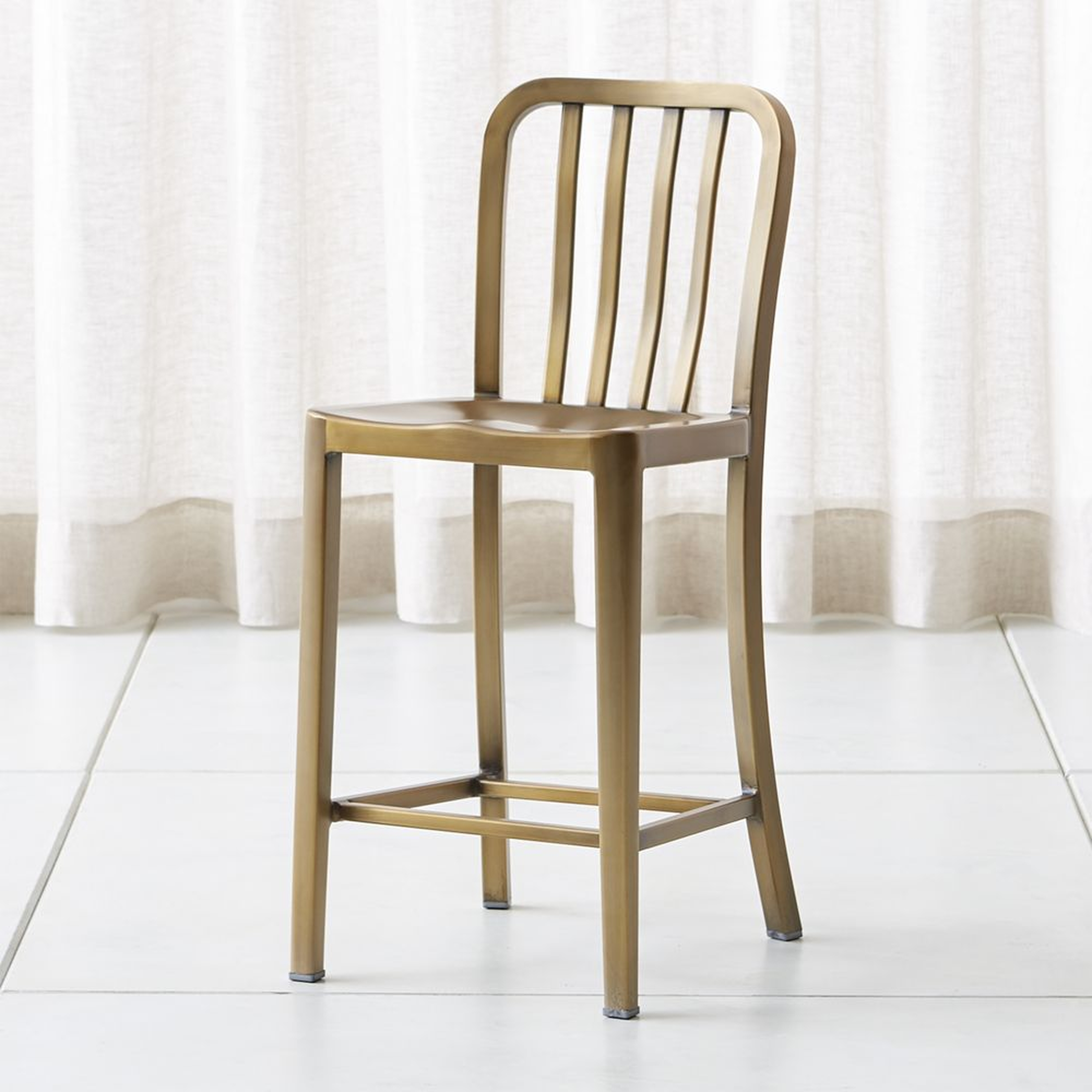 Delta Brass Counter Stool - Crate and Barrel
