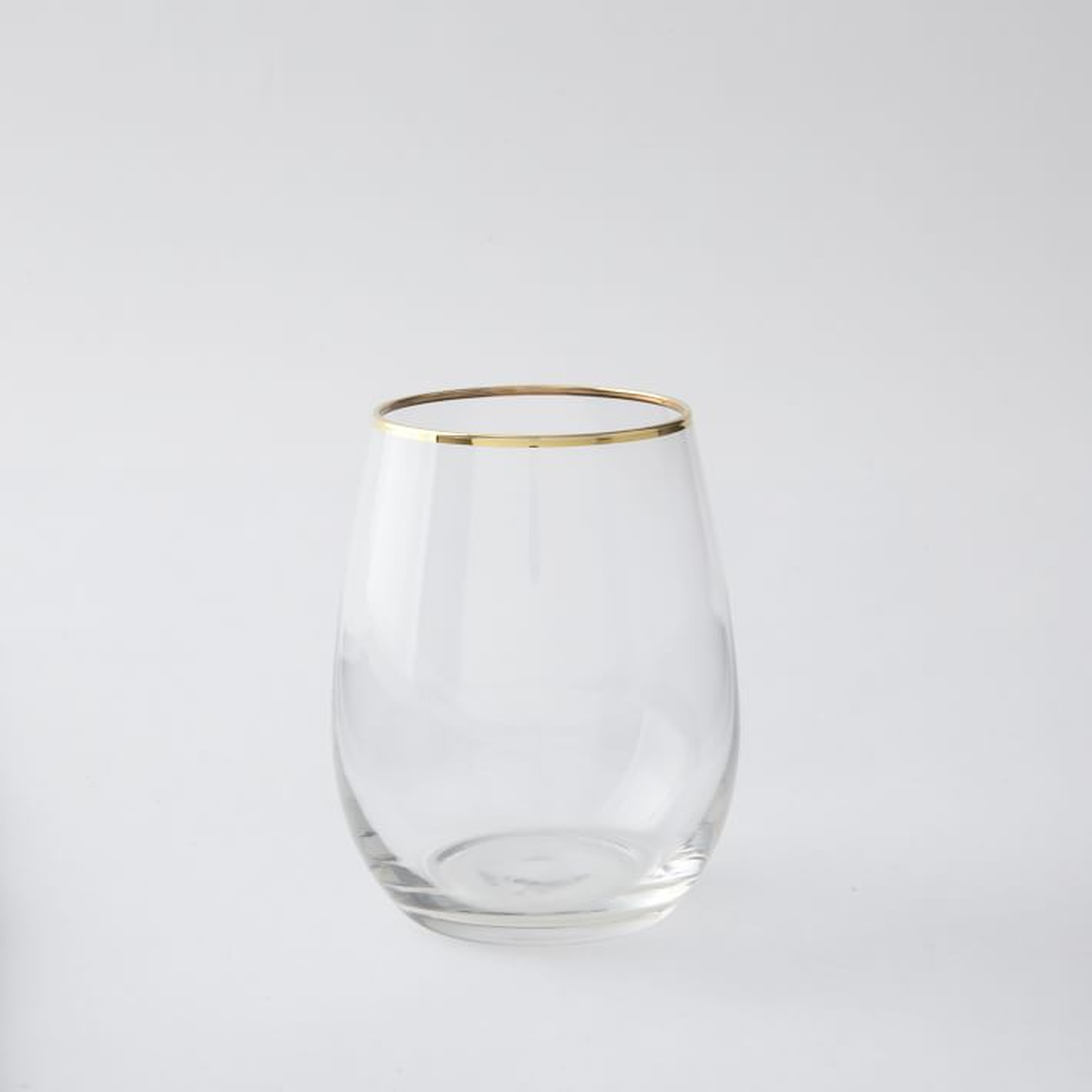 Stemless Glassware (Set Of 4) - Gold Rimmed - West Elm