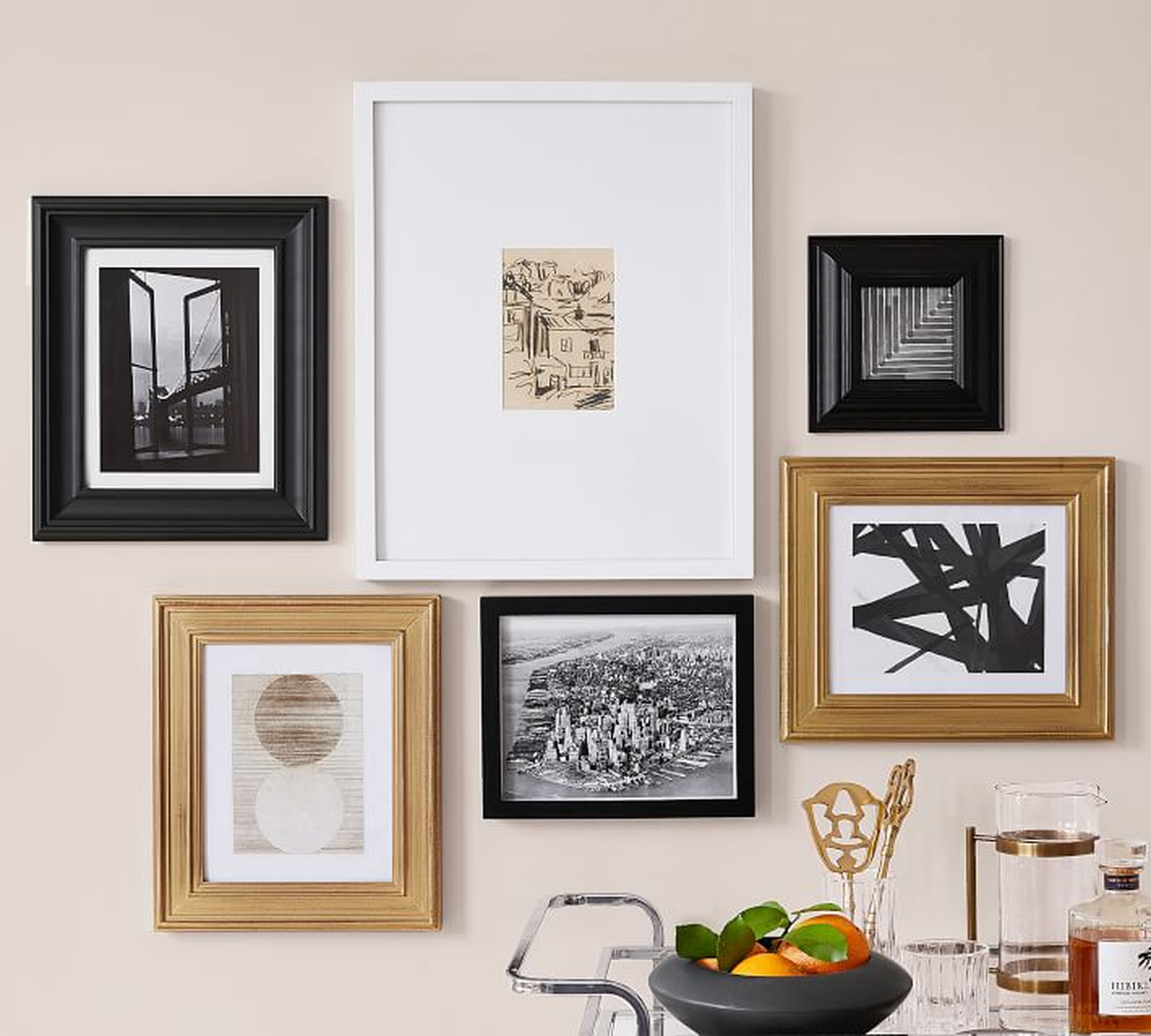 Gallery In A Box Frames - Gold, Black & White - Pottery Barn