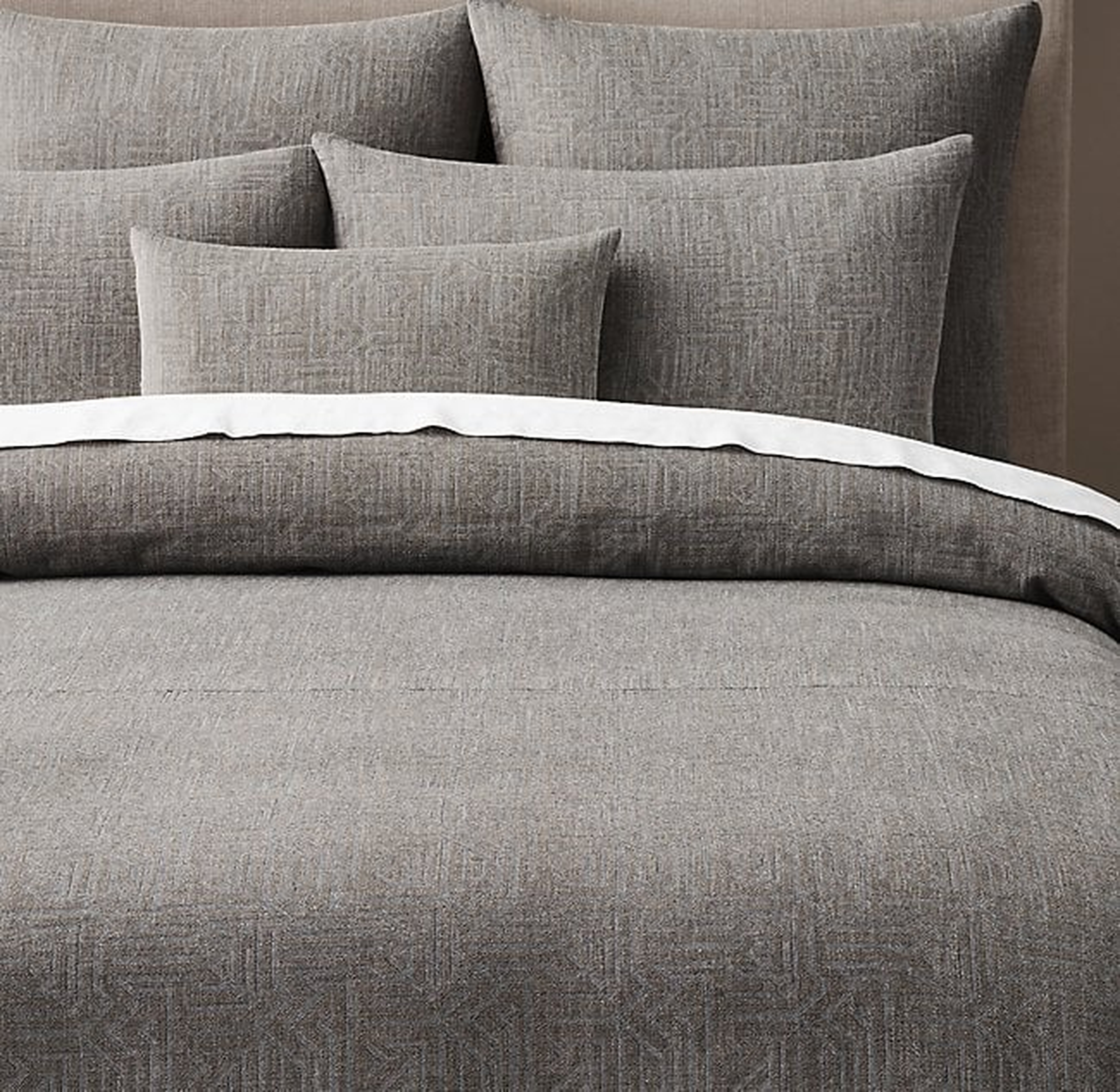 ECCO GEOMETRIC DUVET COVER - GREY - RH