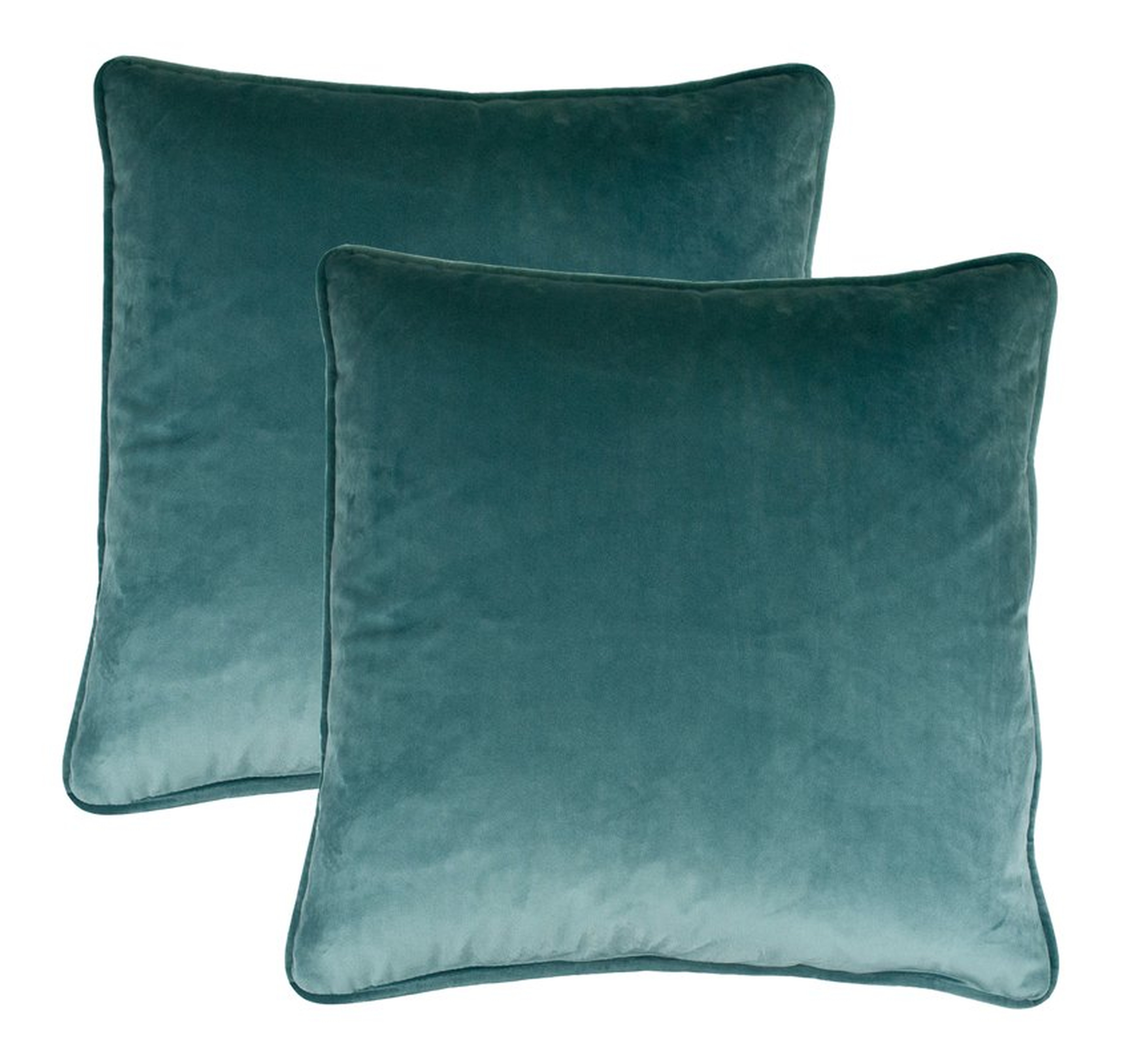 Sherry Kline Velvet Throw Pillow - 20"x20" - Lake Blue (set of 2) - Wayfair