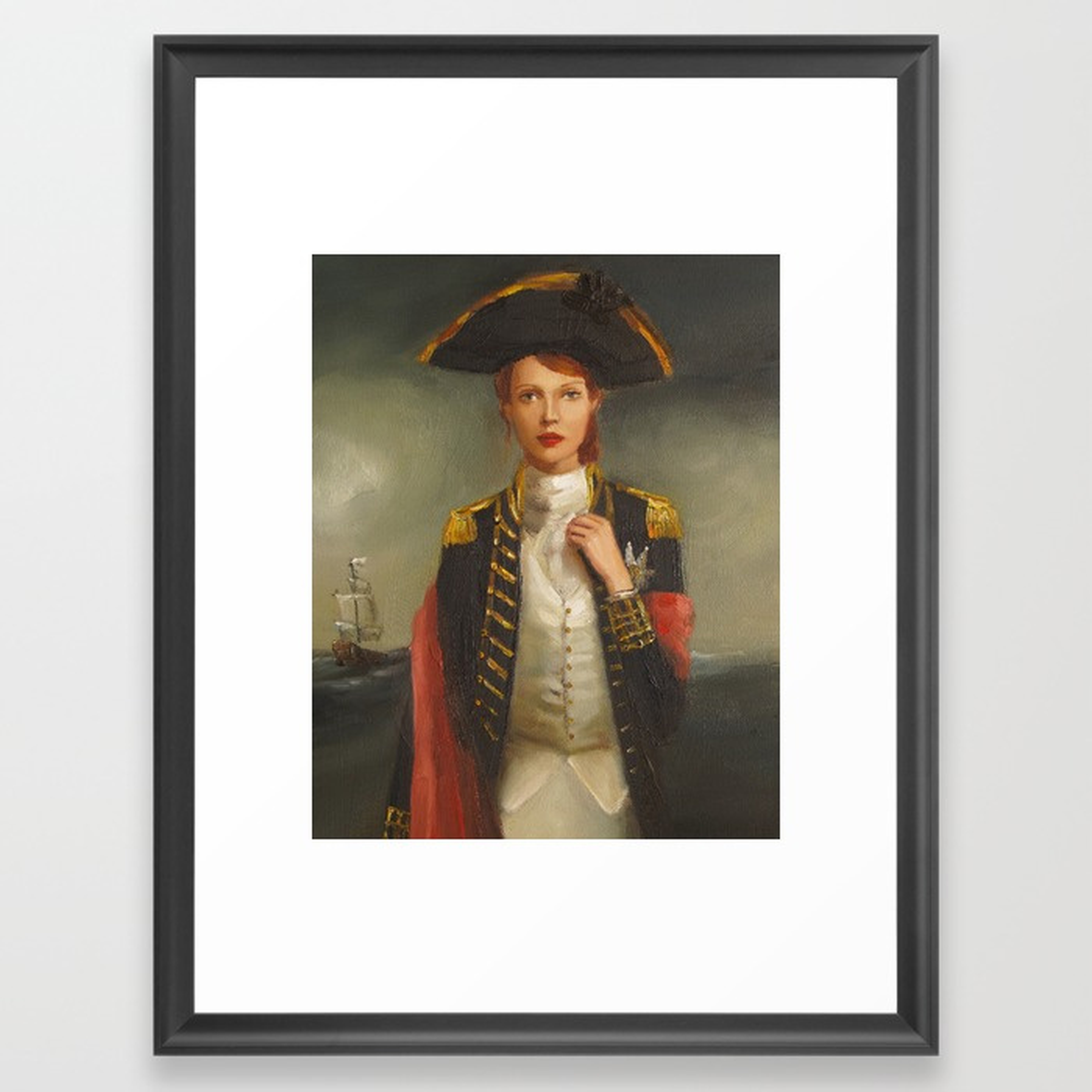 Her Face Launched A Thousand Ships by Janet Hill,  20" x 26” - Scoop Black frame - Society6