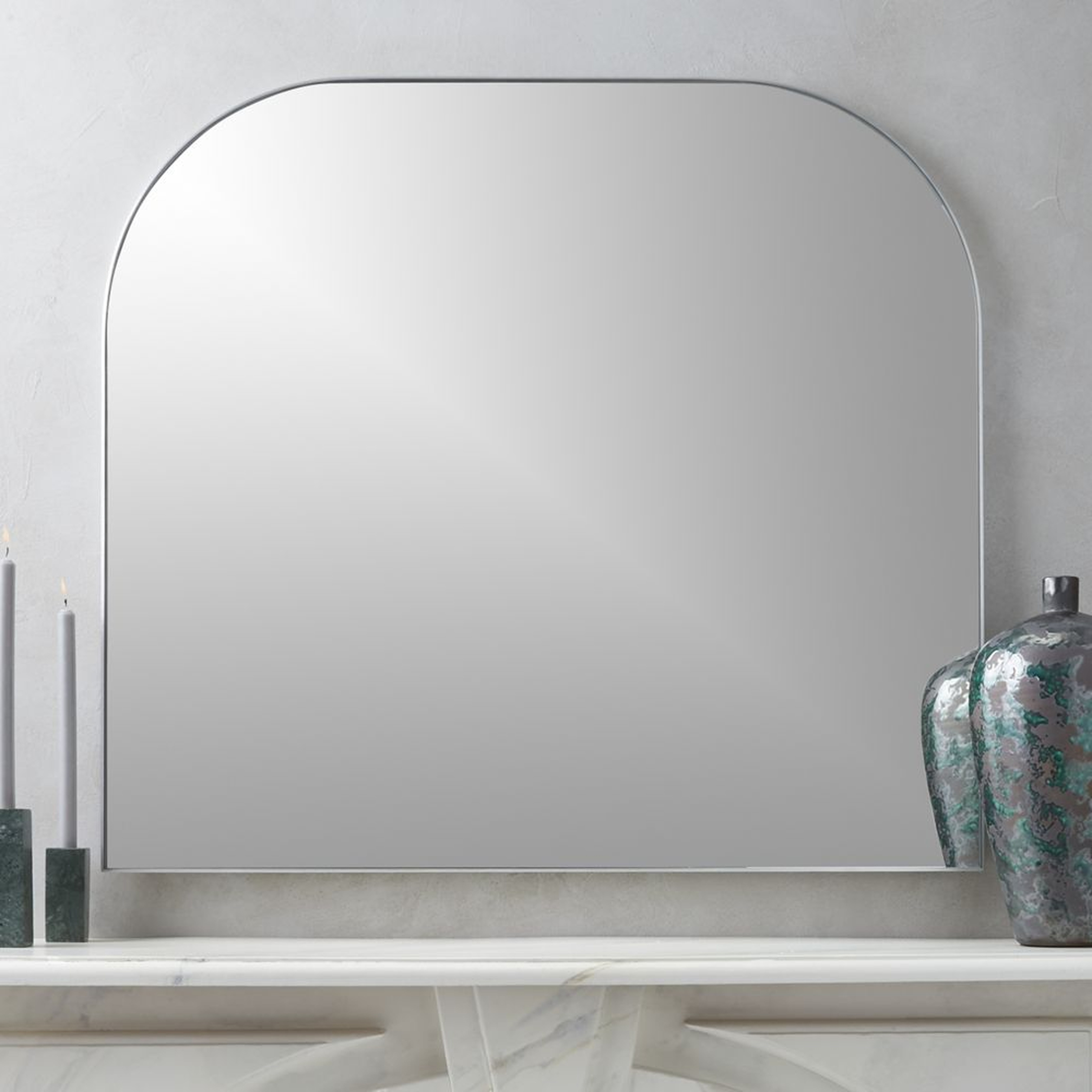 Infinity Silver Mantel Mirror RESTOCK Late April 2022 - CB2