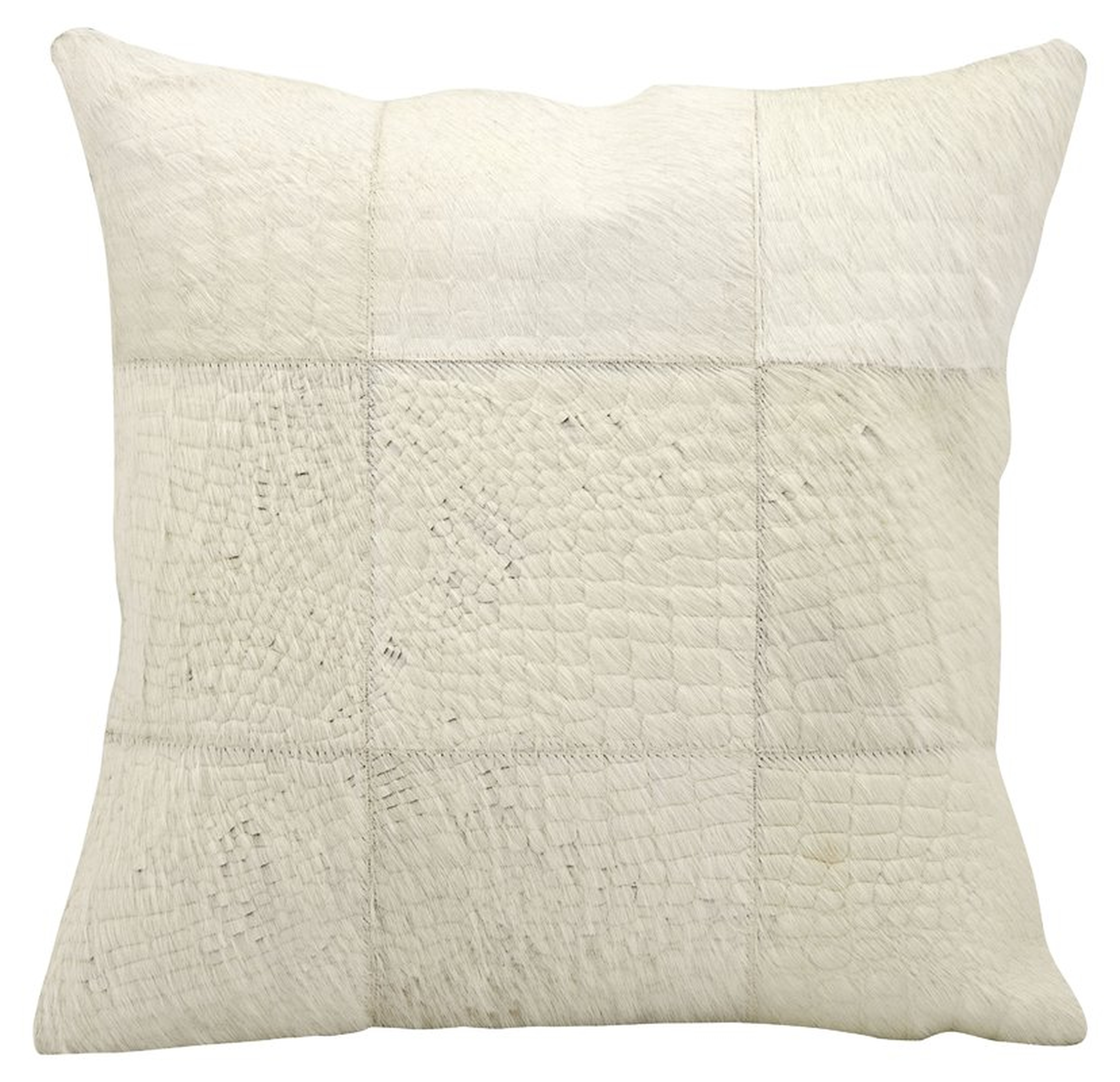 "Sulphur Natural Leather Hide Throw Pillow" White https://www.wayfair.com/decor-pillows/pdp/trent-austin-design-sulphur-leather-throw-pillow-tadn6632.html?piid=26609962 - Wayfair