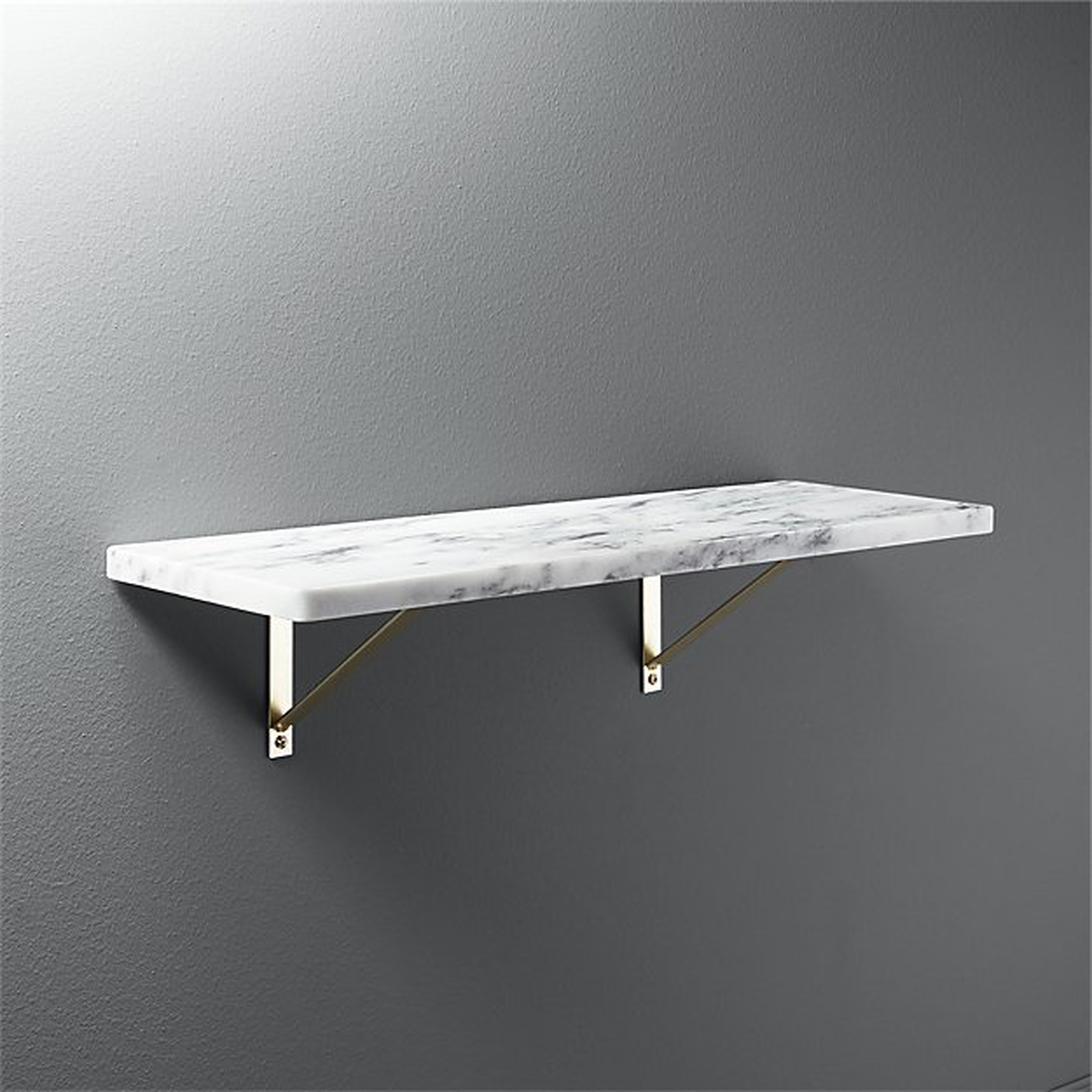 marble wall-mounted shelves - CB2