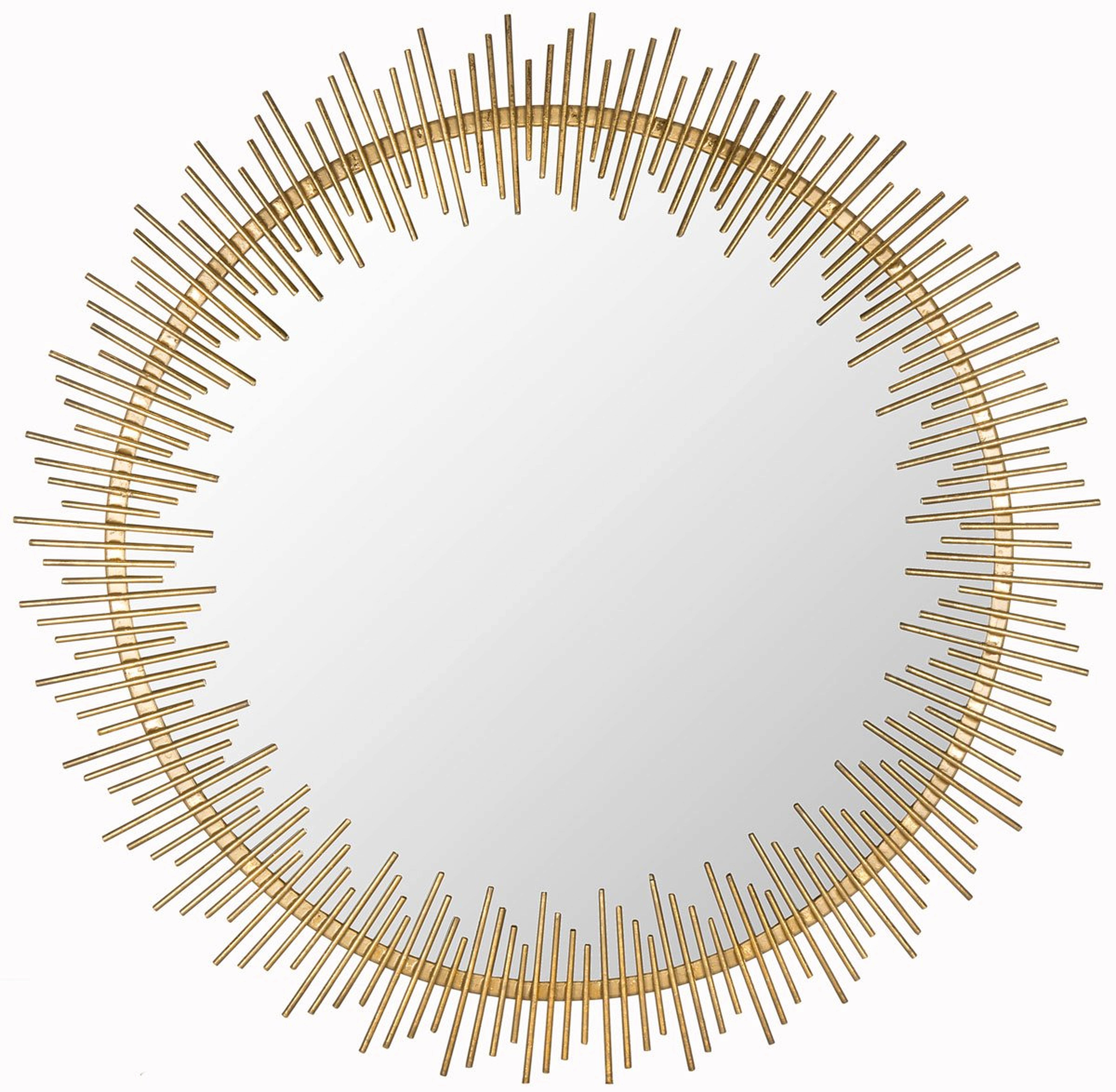 Sunray Circle Mirror - Antique Gold - Safavieh - Arlo Home