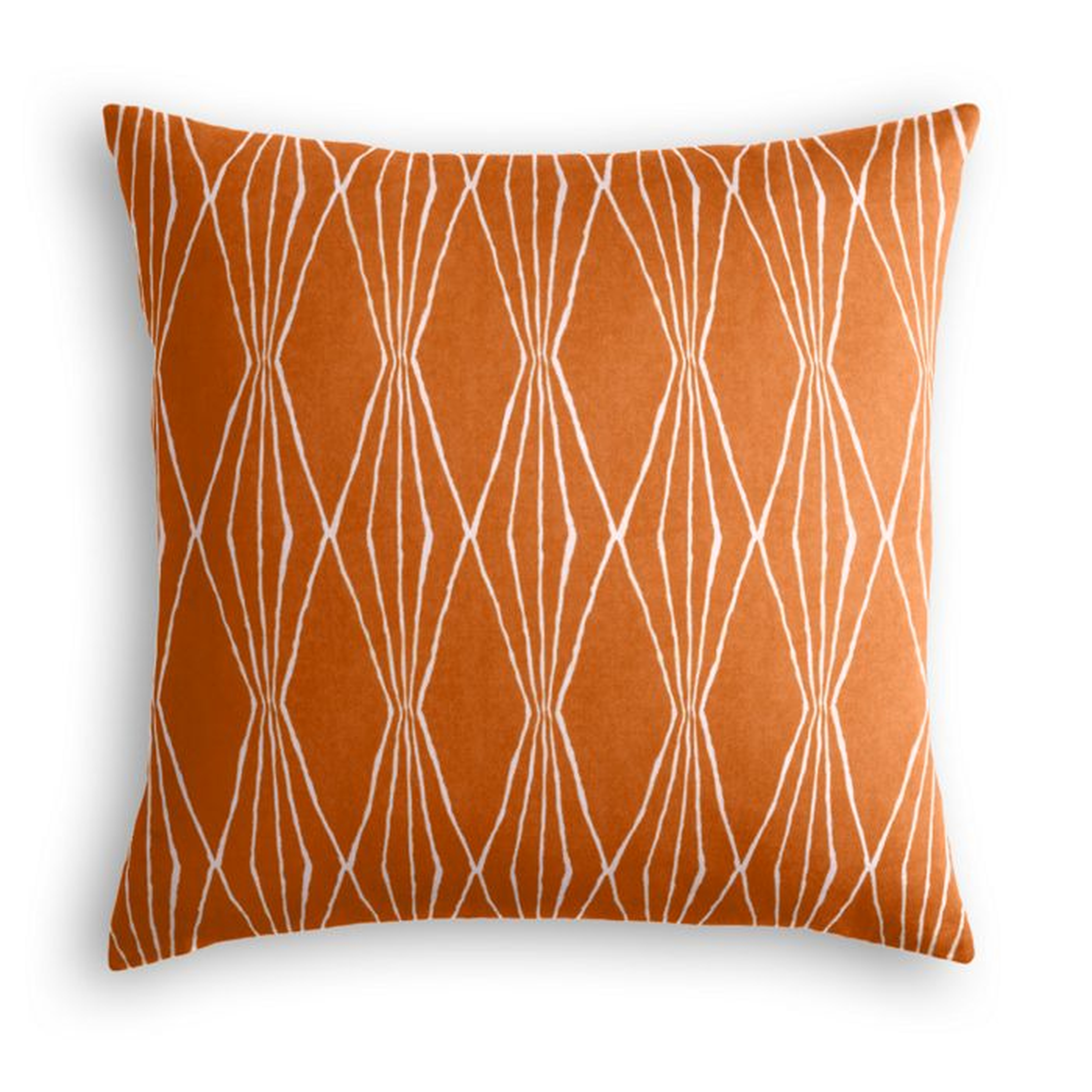 Custom Throw Pillow - Orange Crush - 16" x 16" - Feather Down Insert - Loom Decor