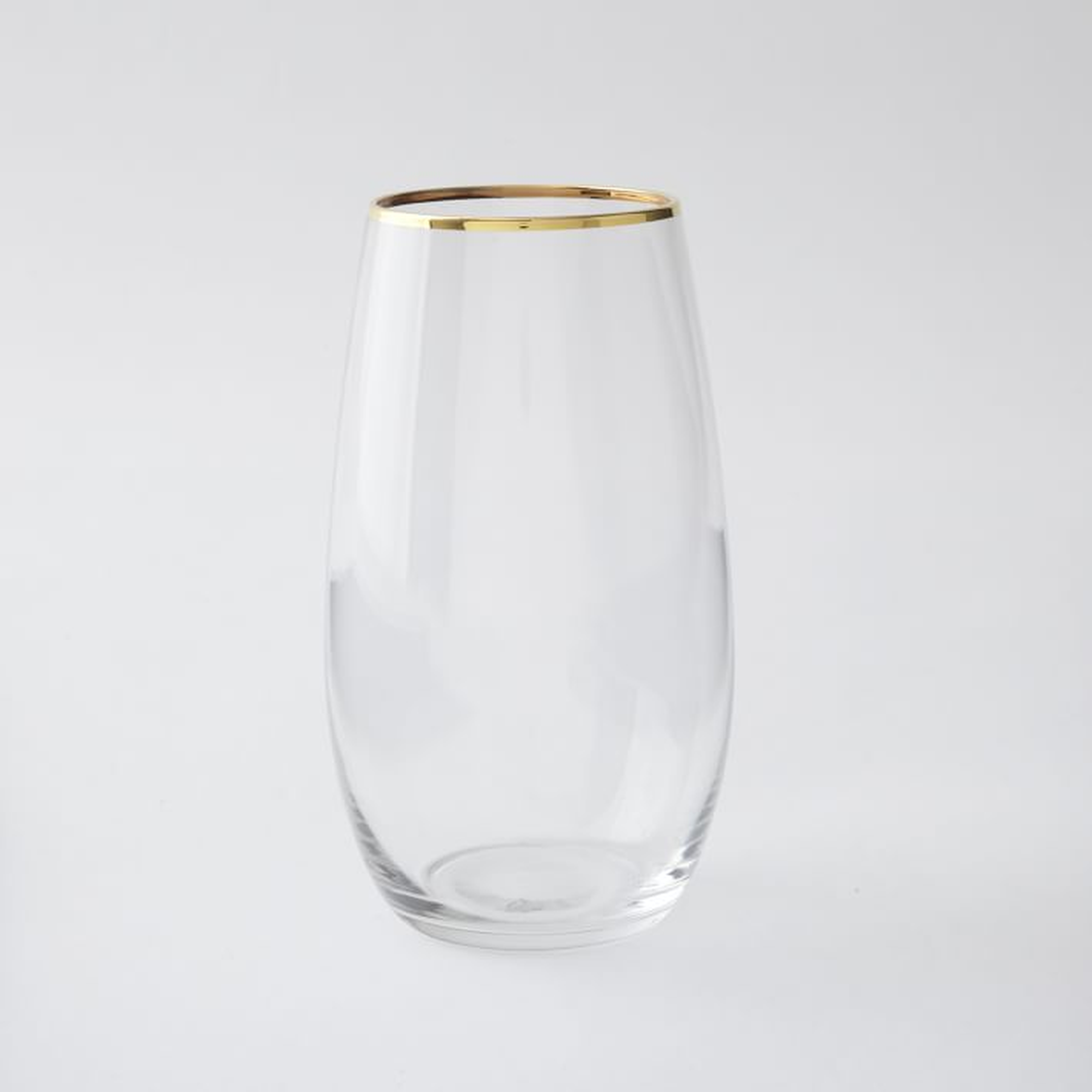 Stemless Glassware (Set Of 4) - Gold Rimmed (water glass) - West Elm