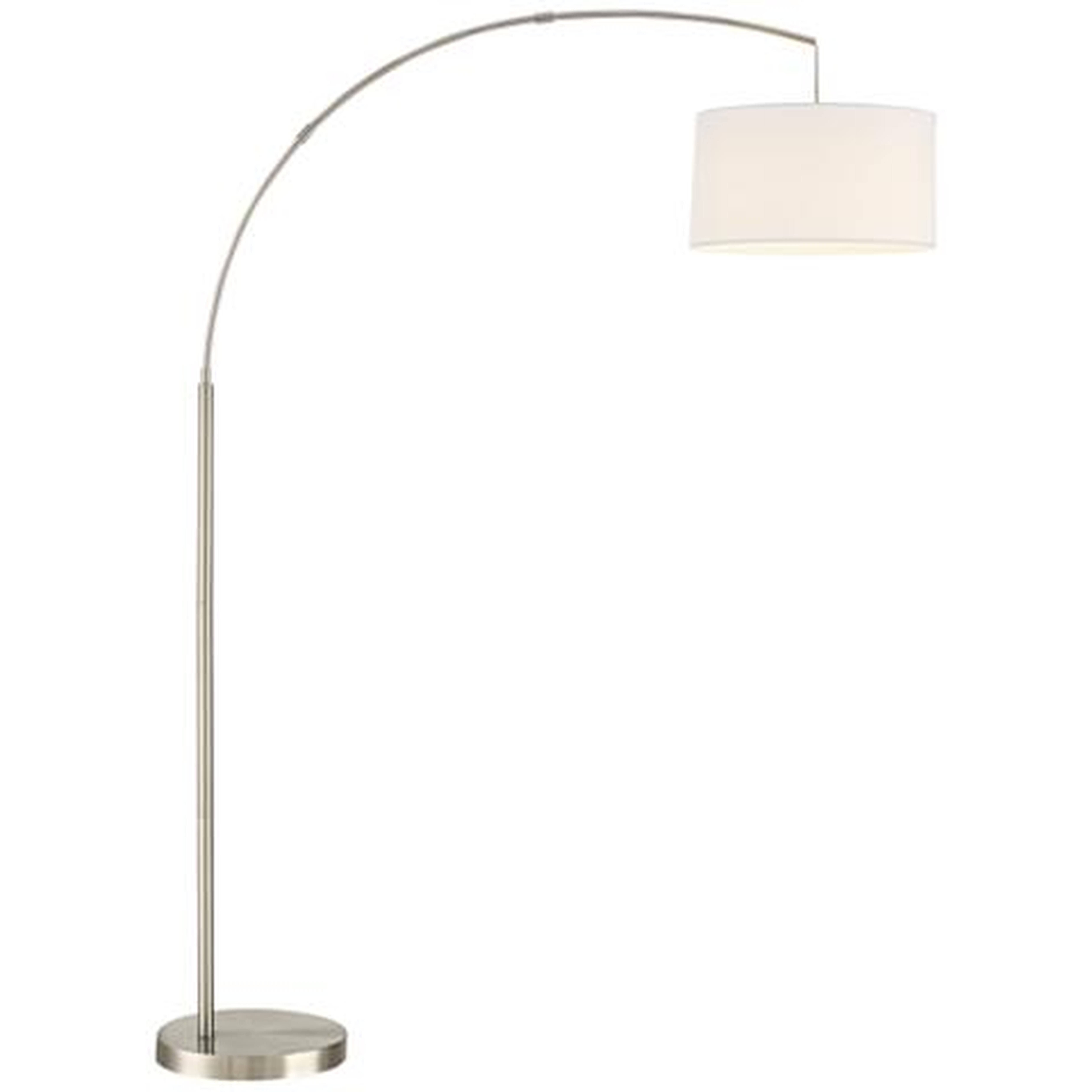 Cora Brushed Steel Arc Floor Lamp - Lamps Plus