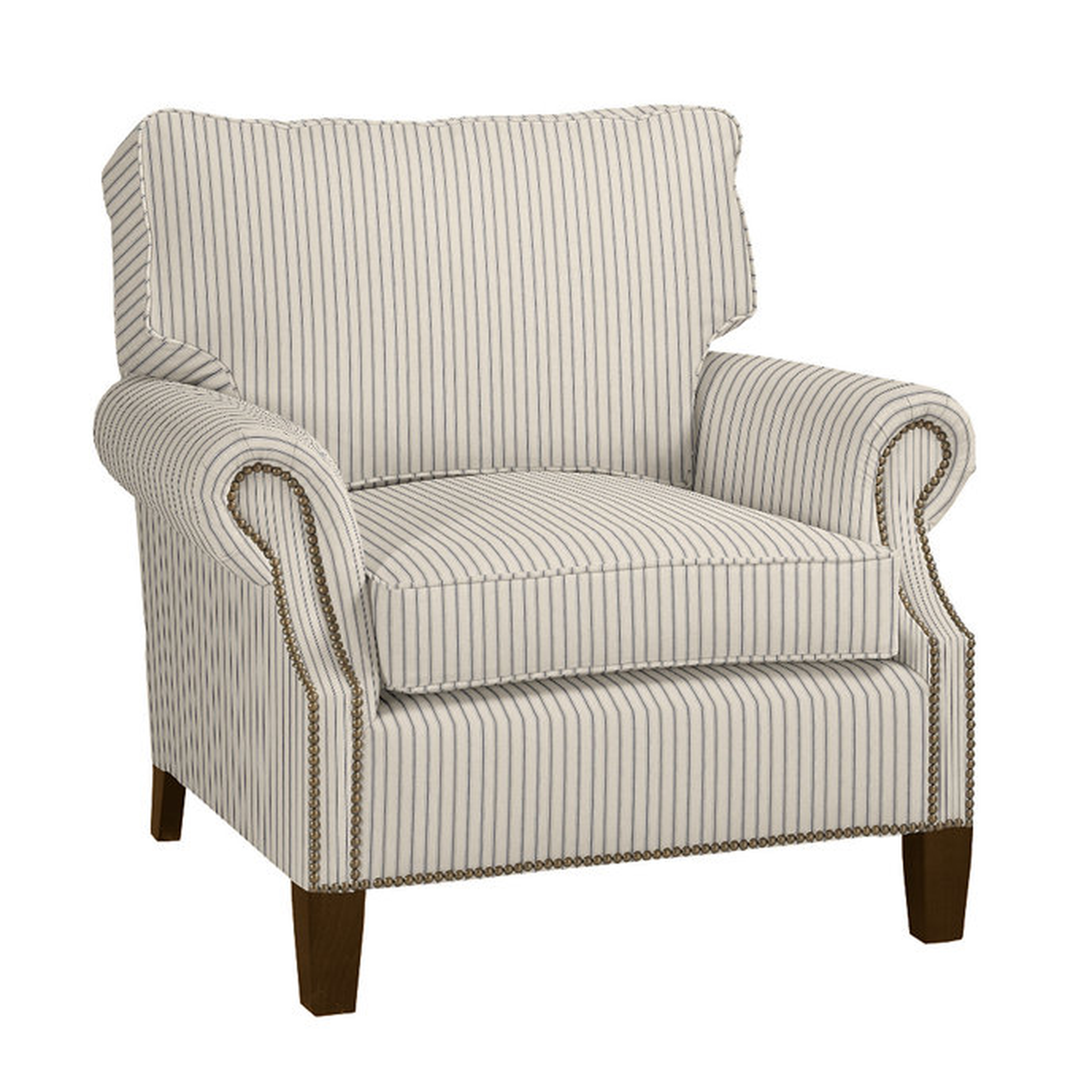 Stratford Chair - Vintage Ticking Stripe Black - Ballard Designs