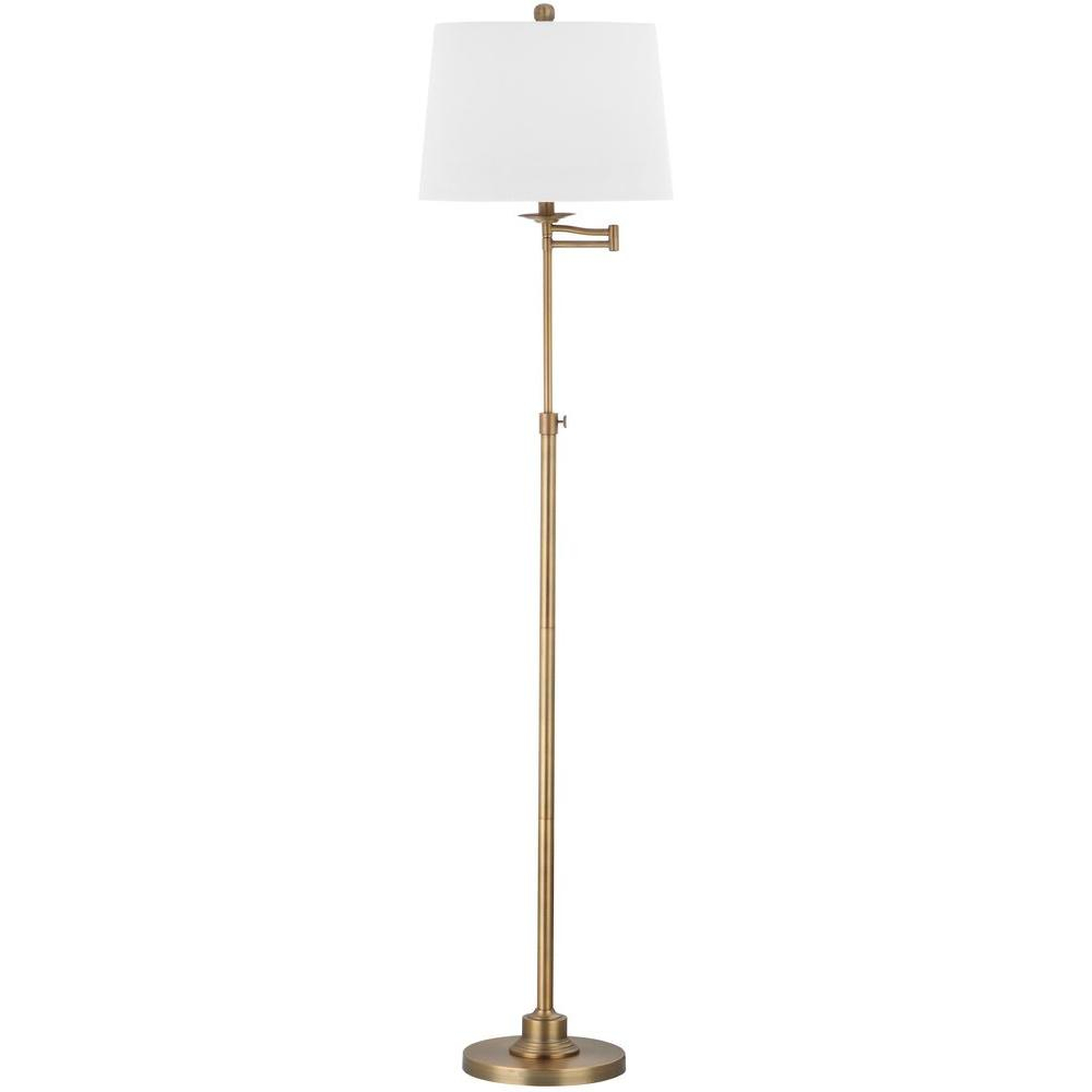 Nadia Adjustable Floor Lamp, Gold - Arlo Home