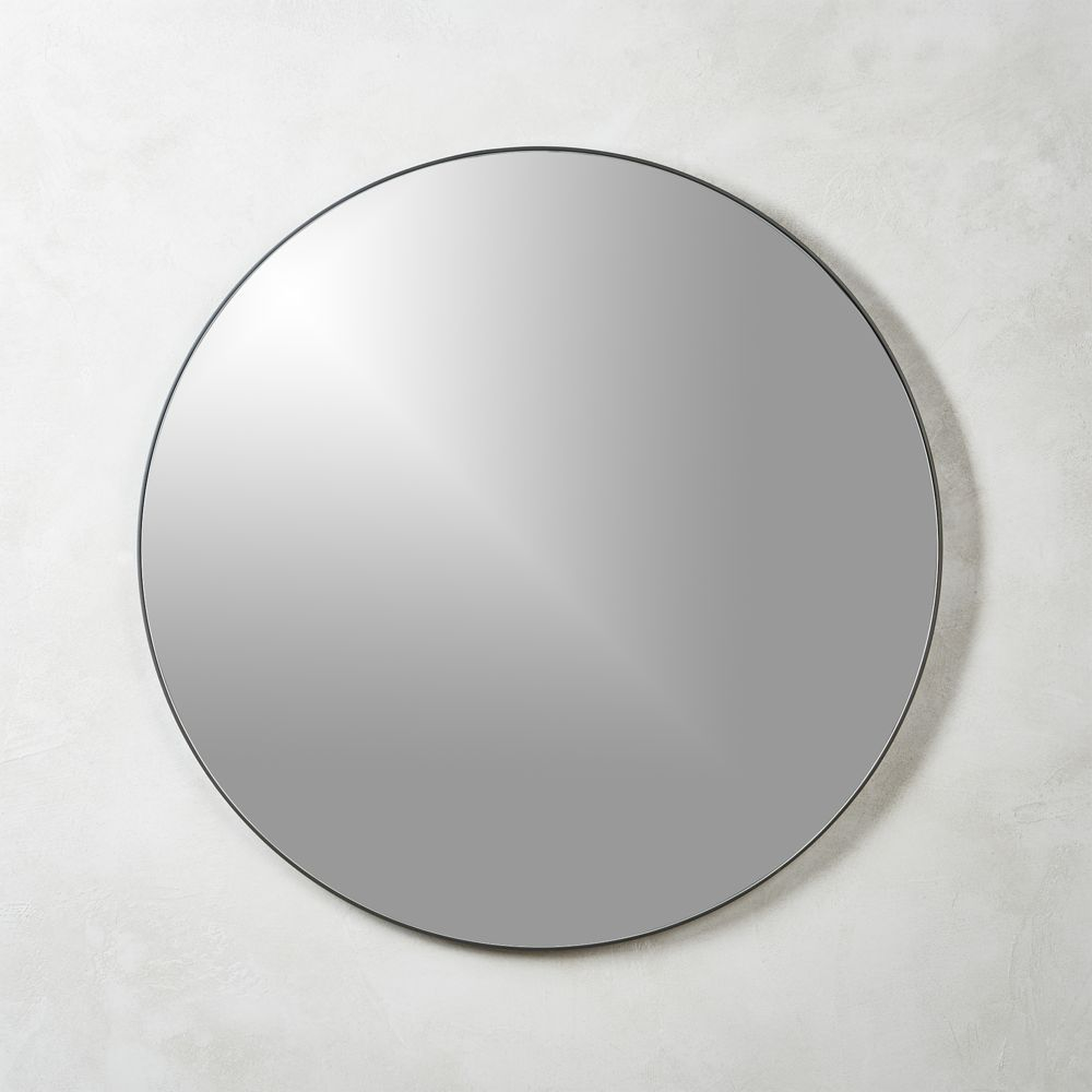 Infinity Black Round Wall Mirror 48" - CB2