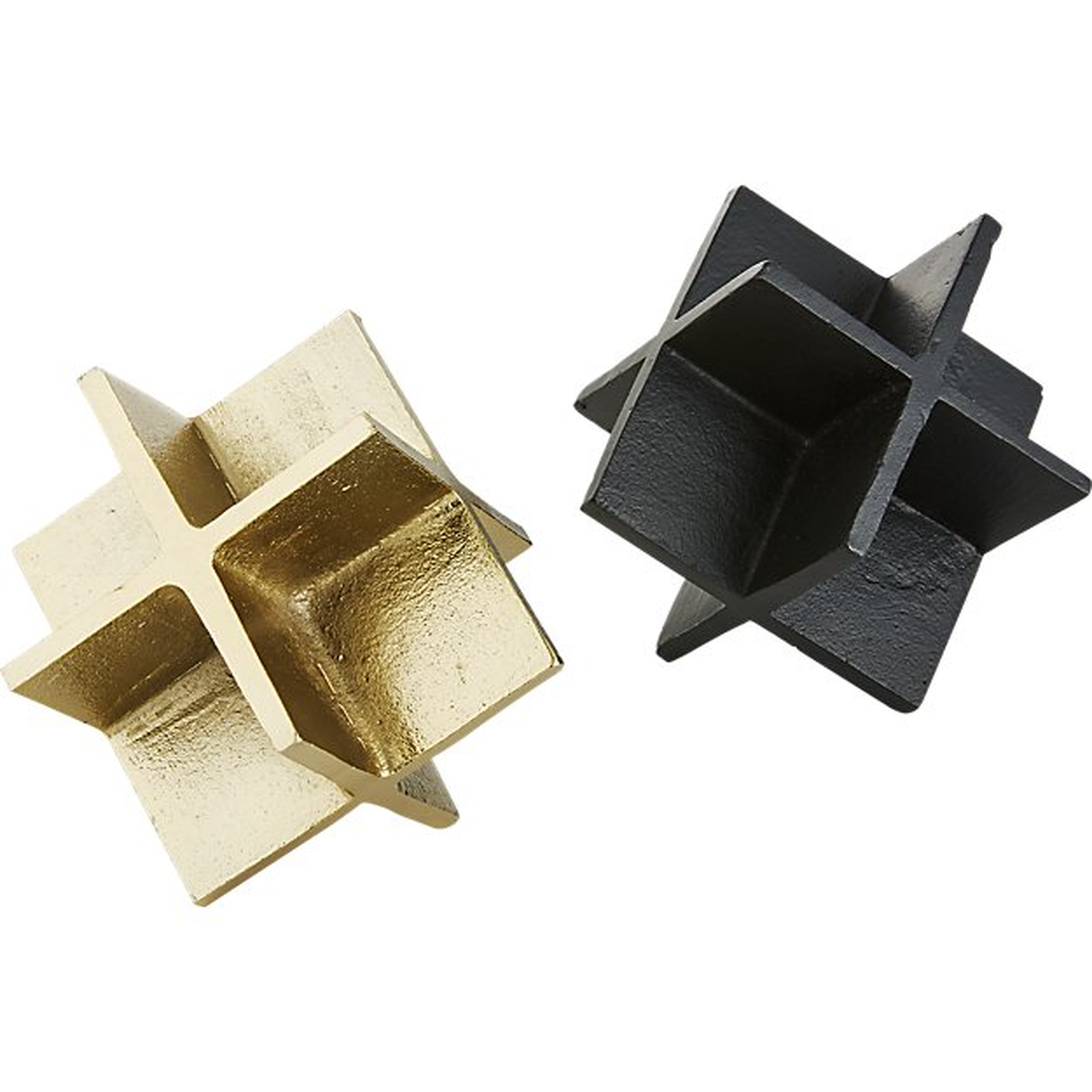 cooper black-brass objects set of 2 - CB2